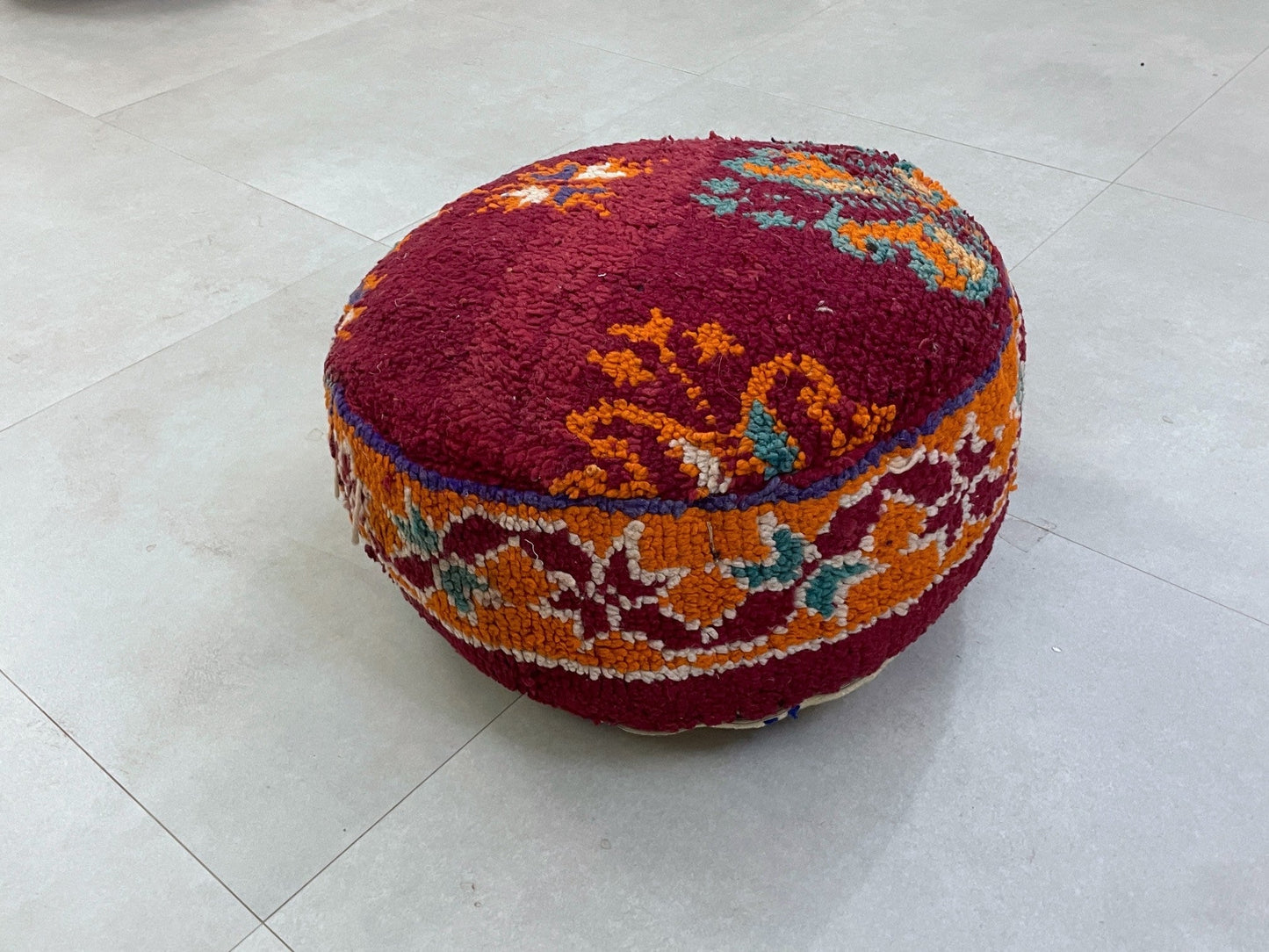 Round moroccan pouf cover - S32