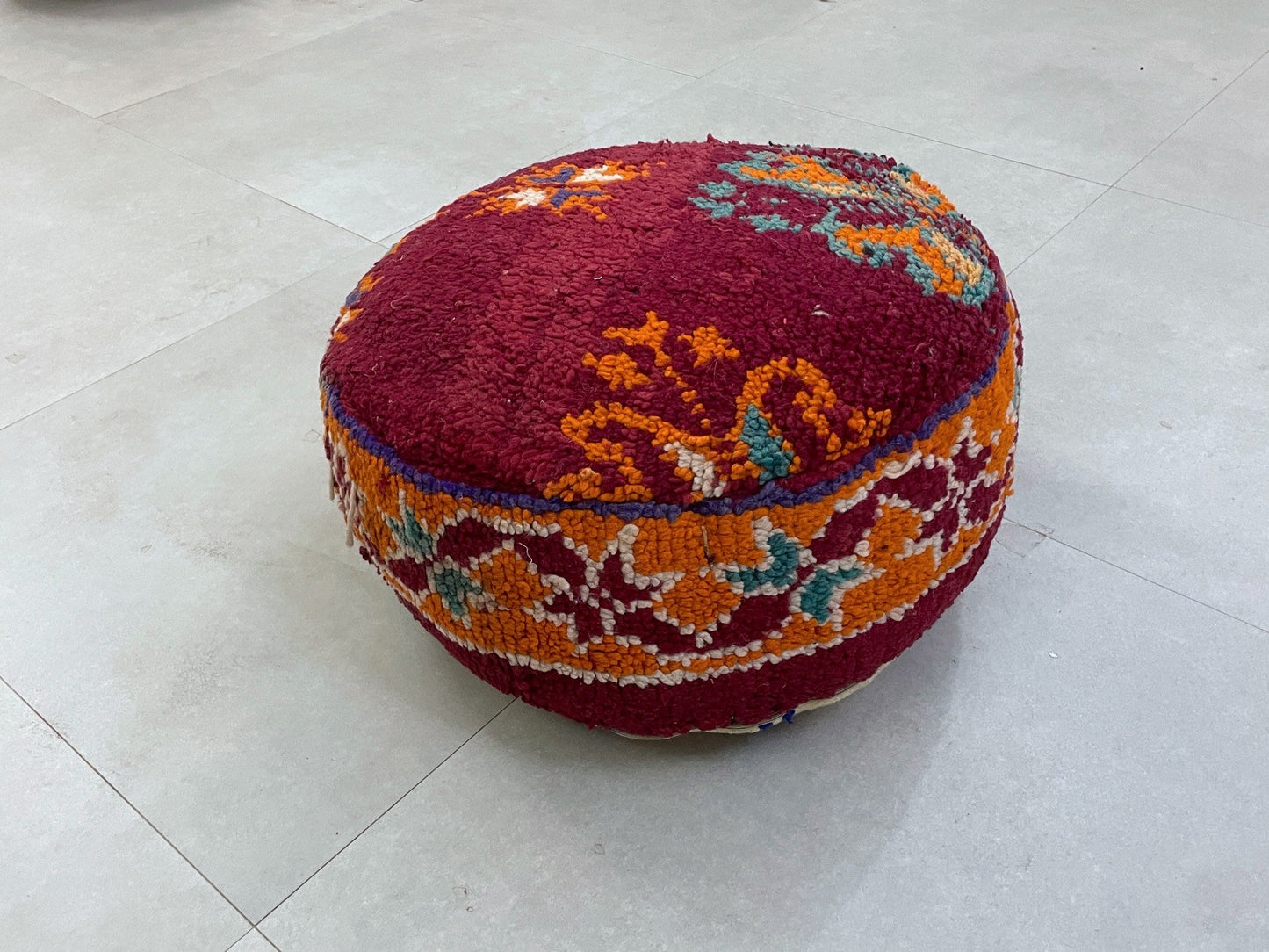 Round moroccan pouf cover - S32