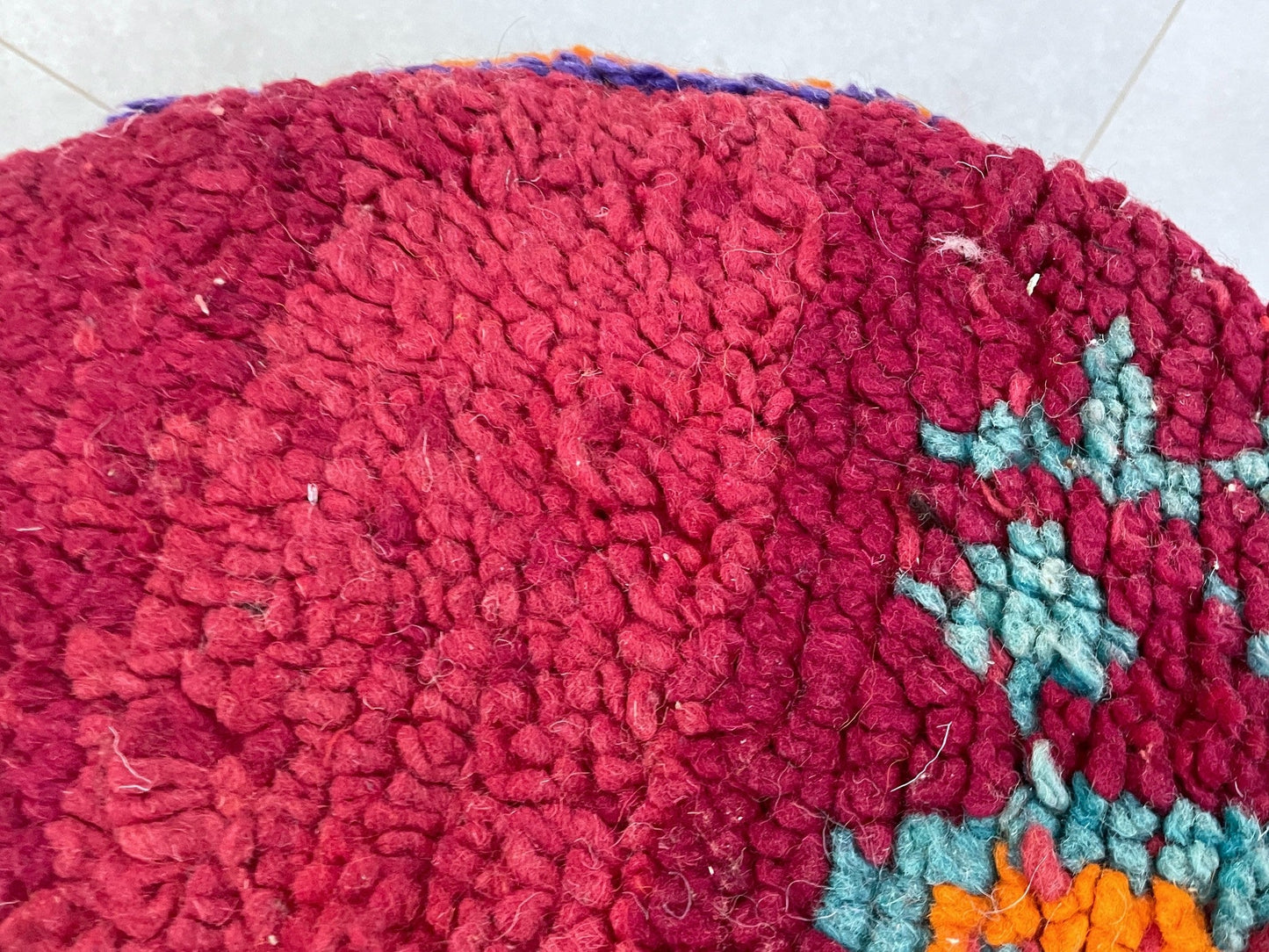 Round moroccan pouf cover - S32