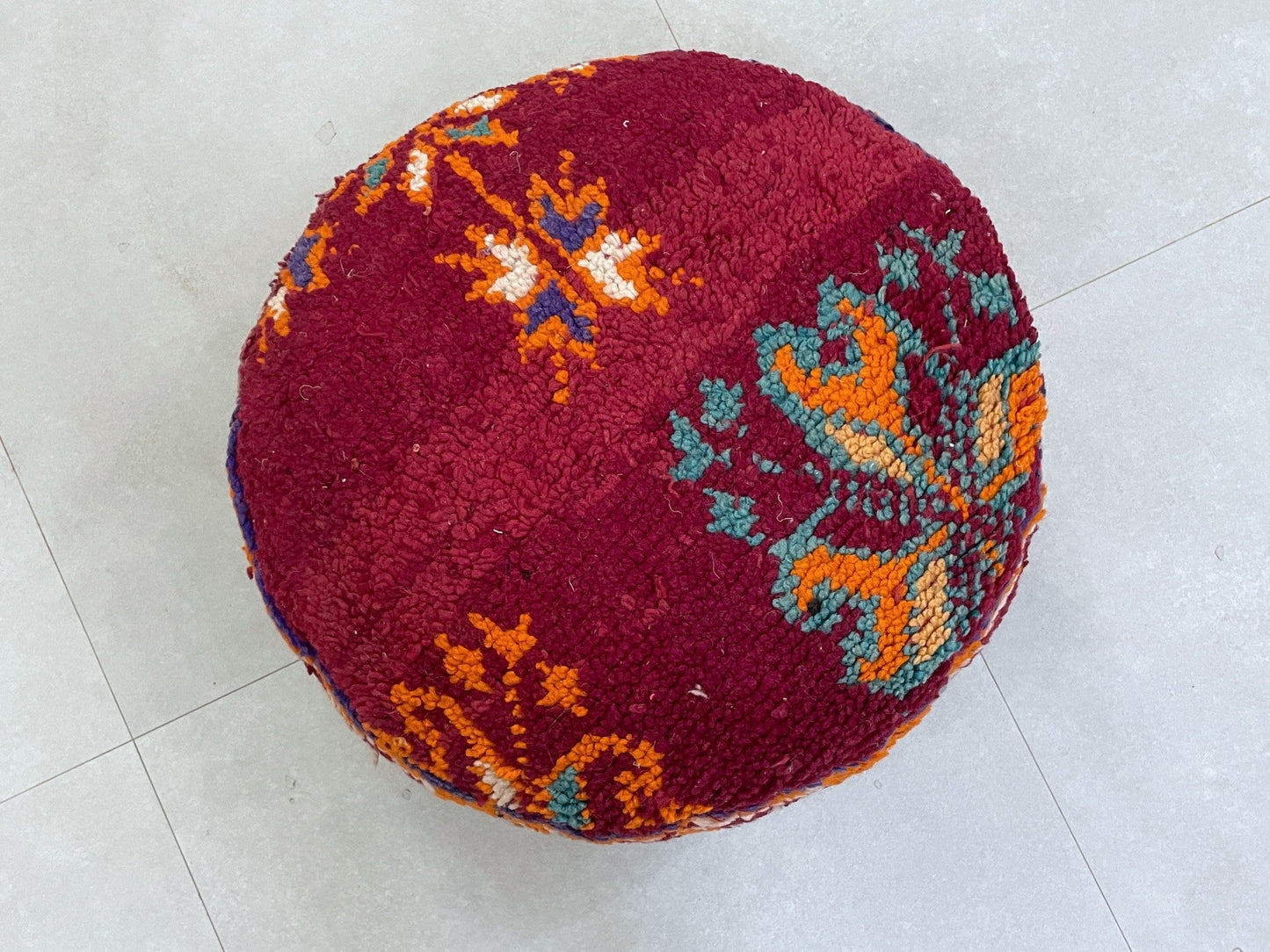 Round moroccan pouf cover - S32