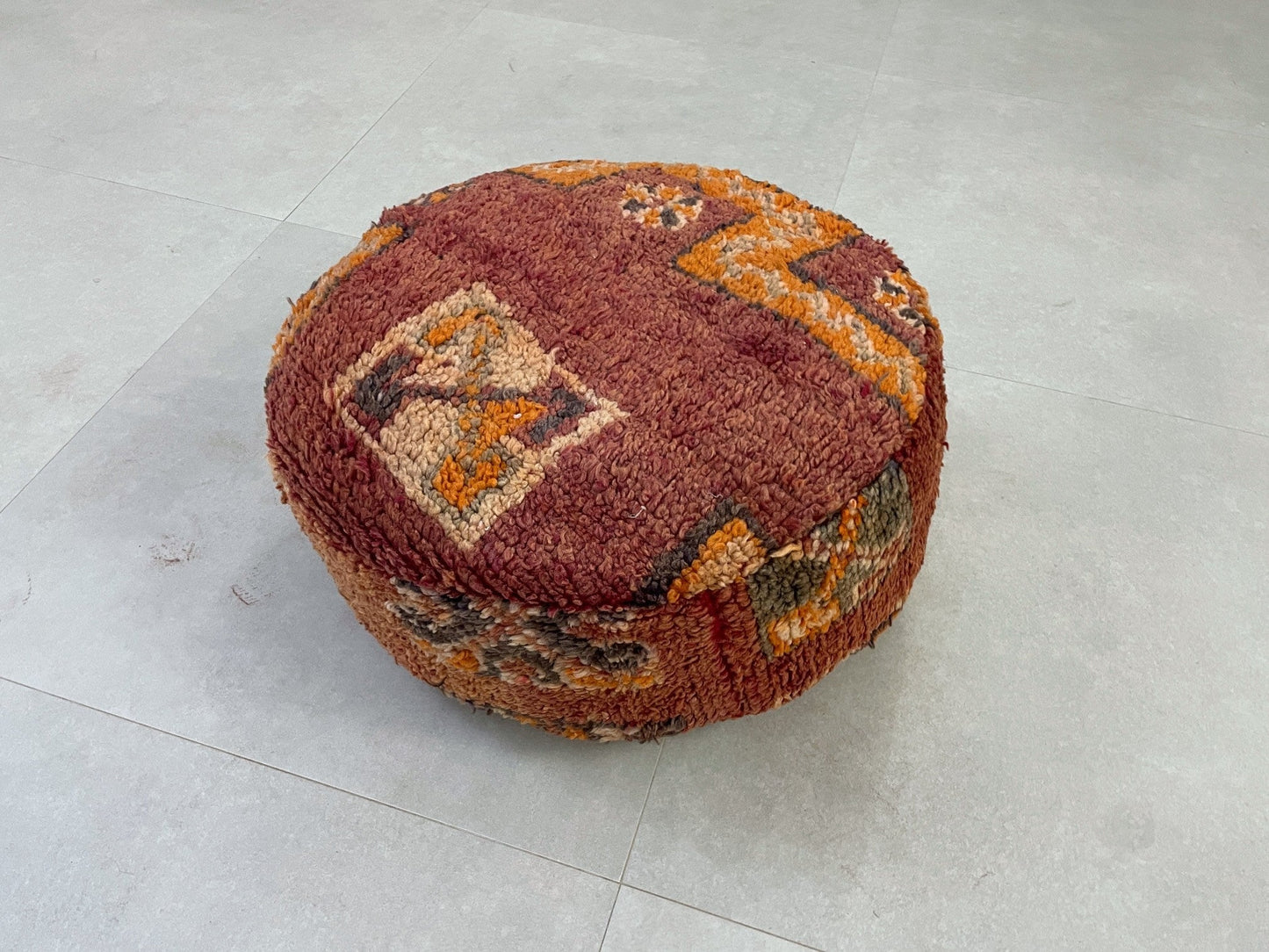 Round moroccan pouf cover - S62