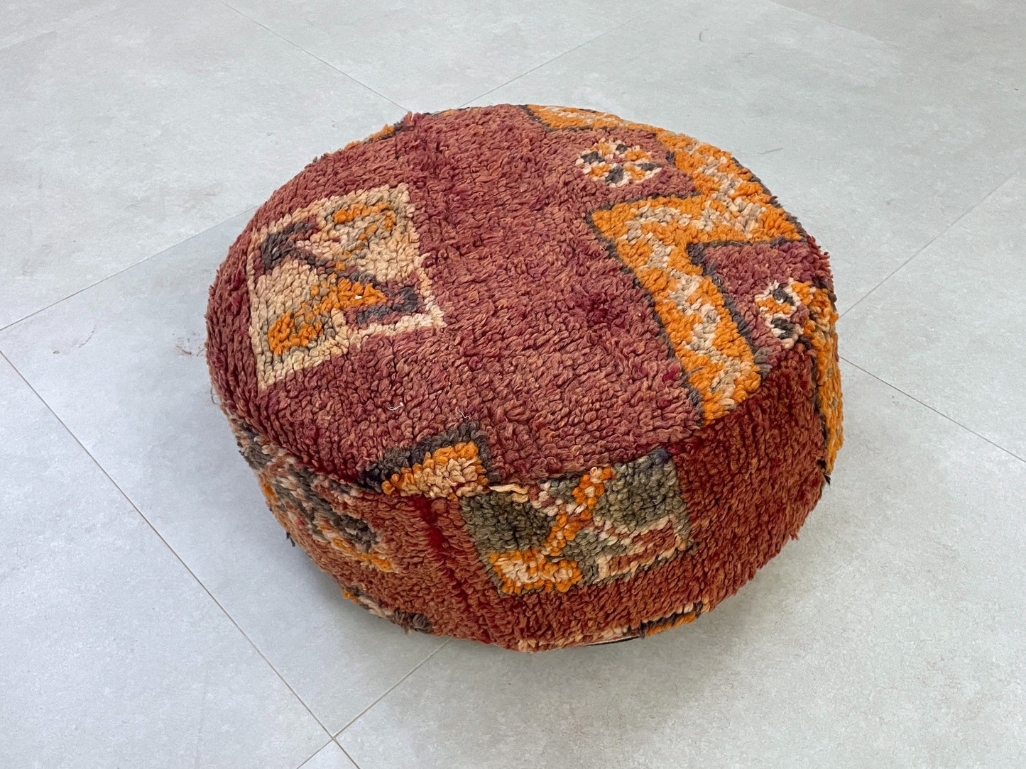 Round moroccan pouf cover - S62