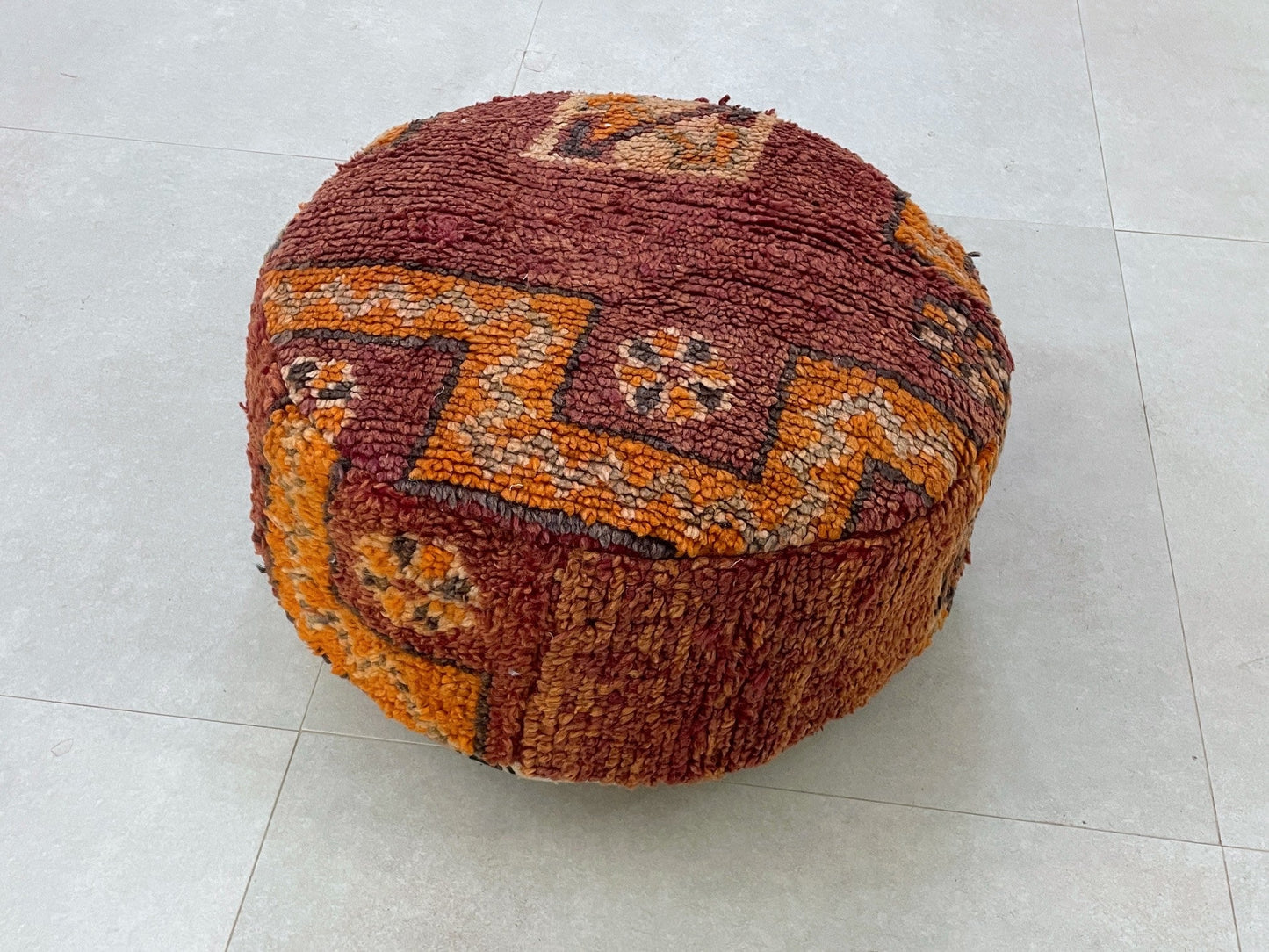 Round moroccan pouf cover - S62