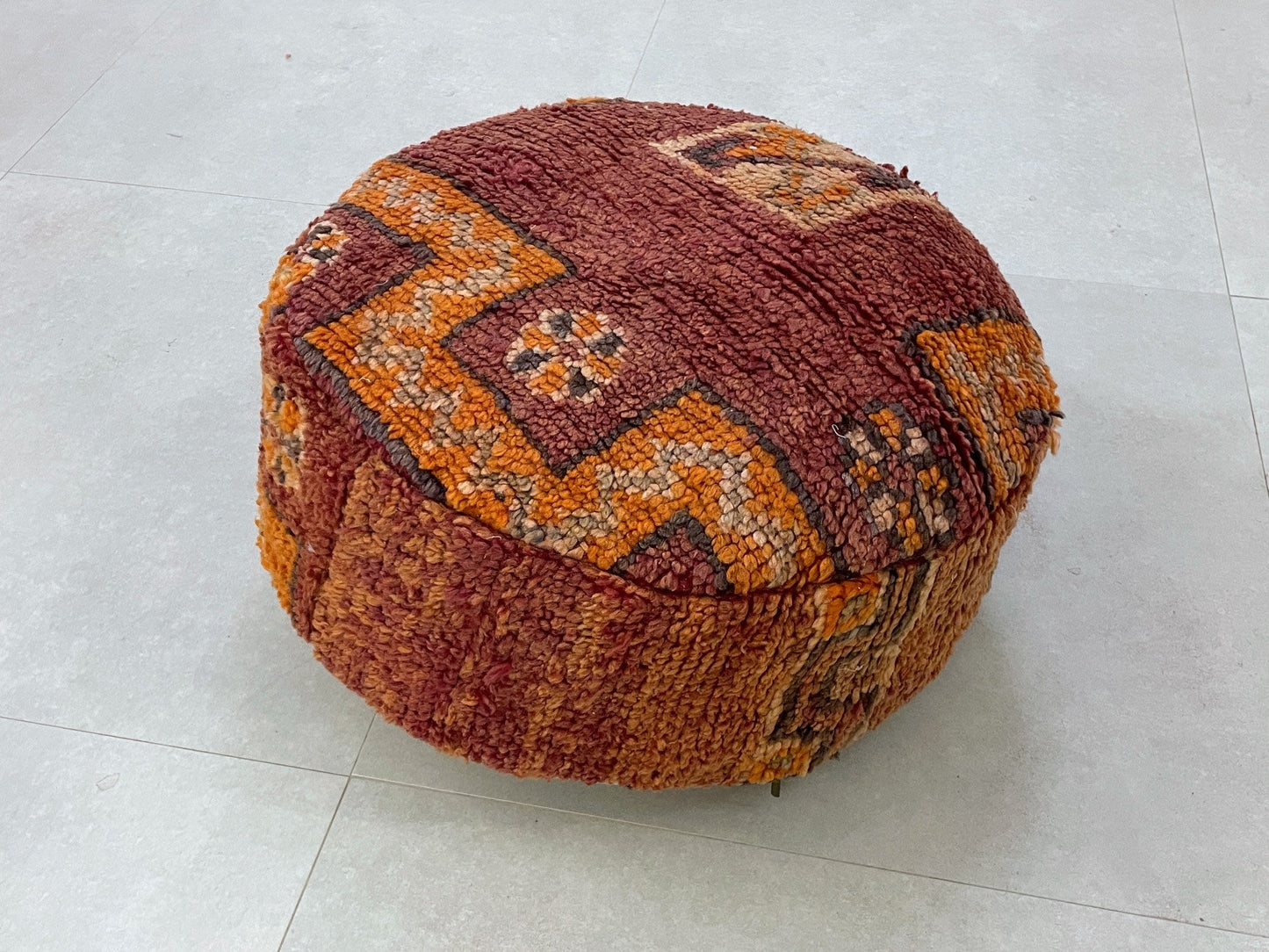 Round moroccan pouf cover - S62