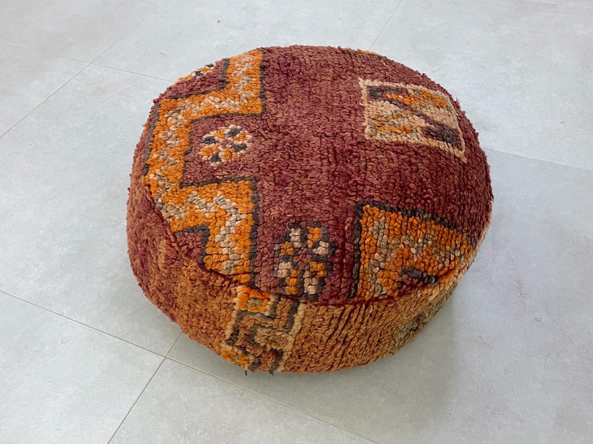 Round moroccan pouf cover - S62