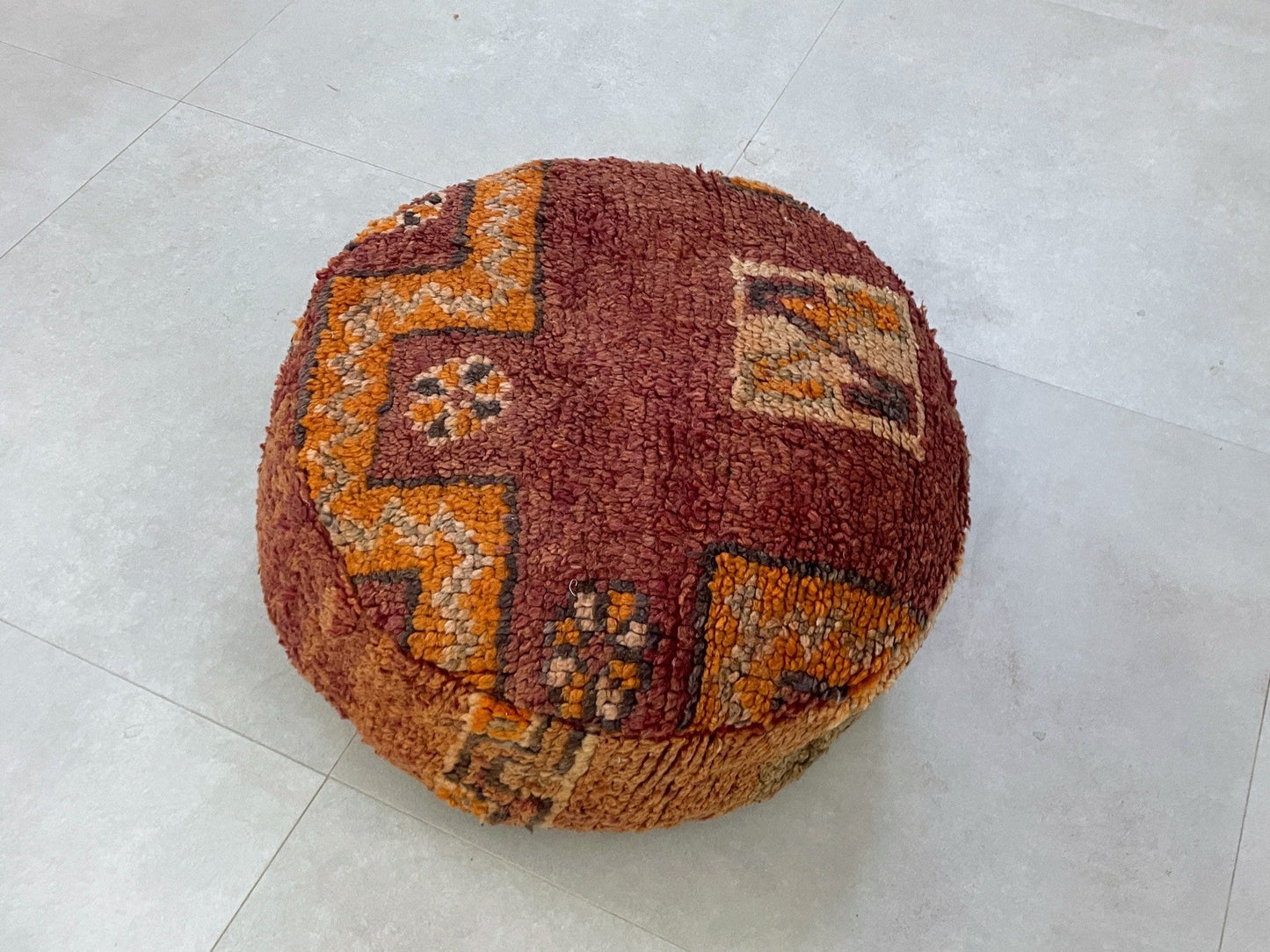 Round moroccan pouf cover - S62