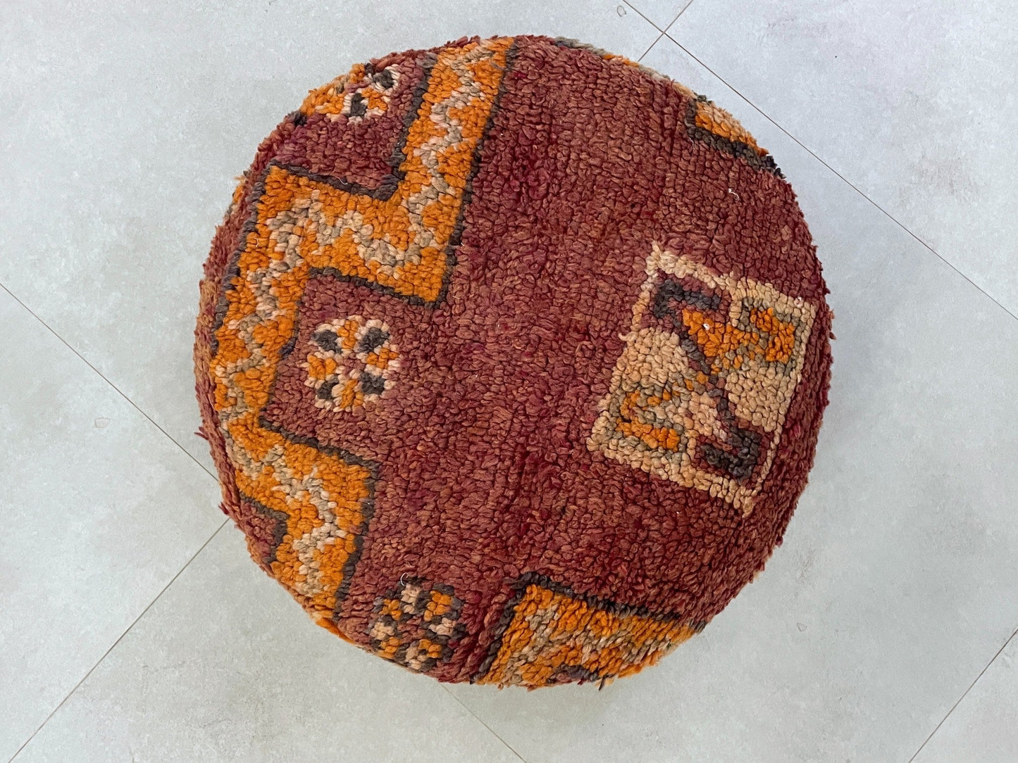 Round moroccan pouf cover - S62