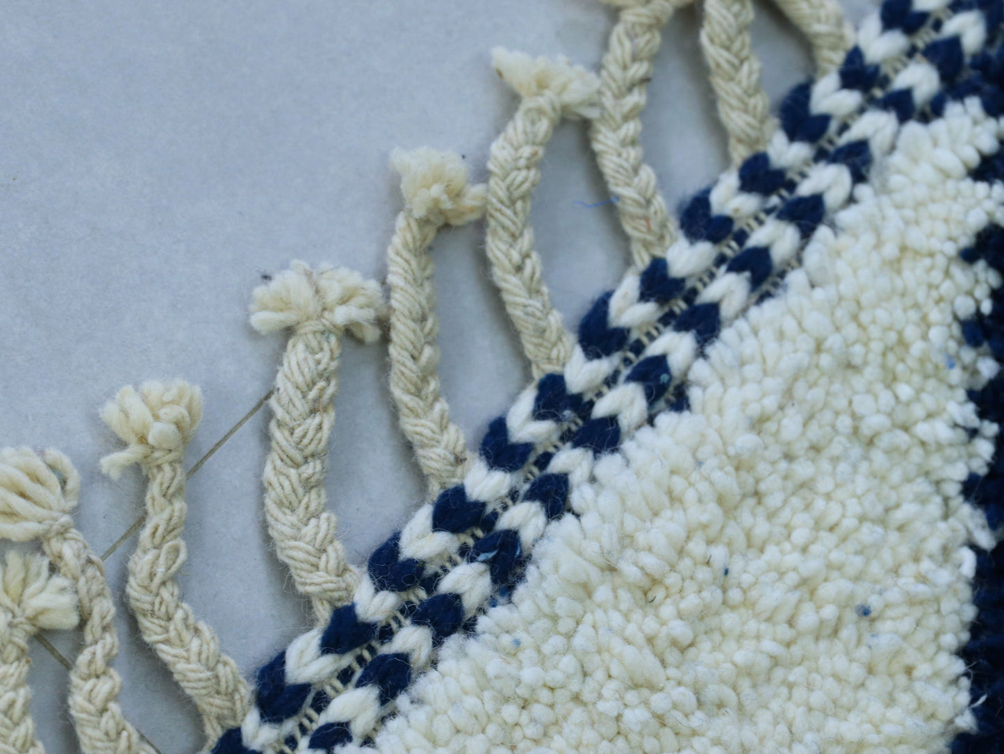 Handwoven Artisanal Moroccan Boucheroutie rug 6x9 ft - A25