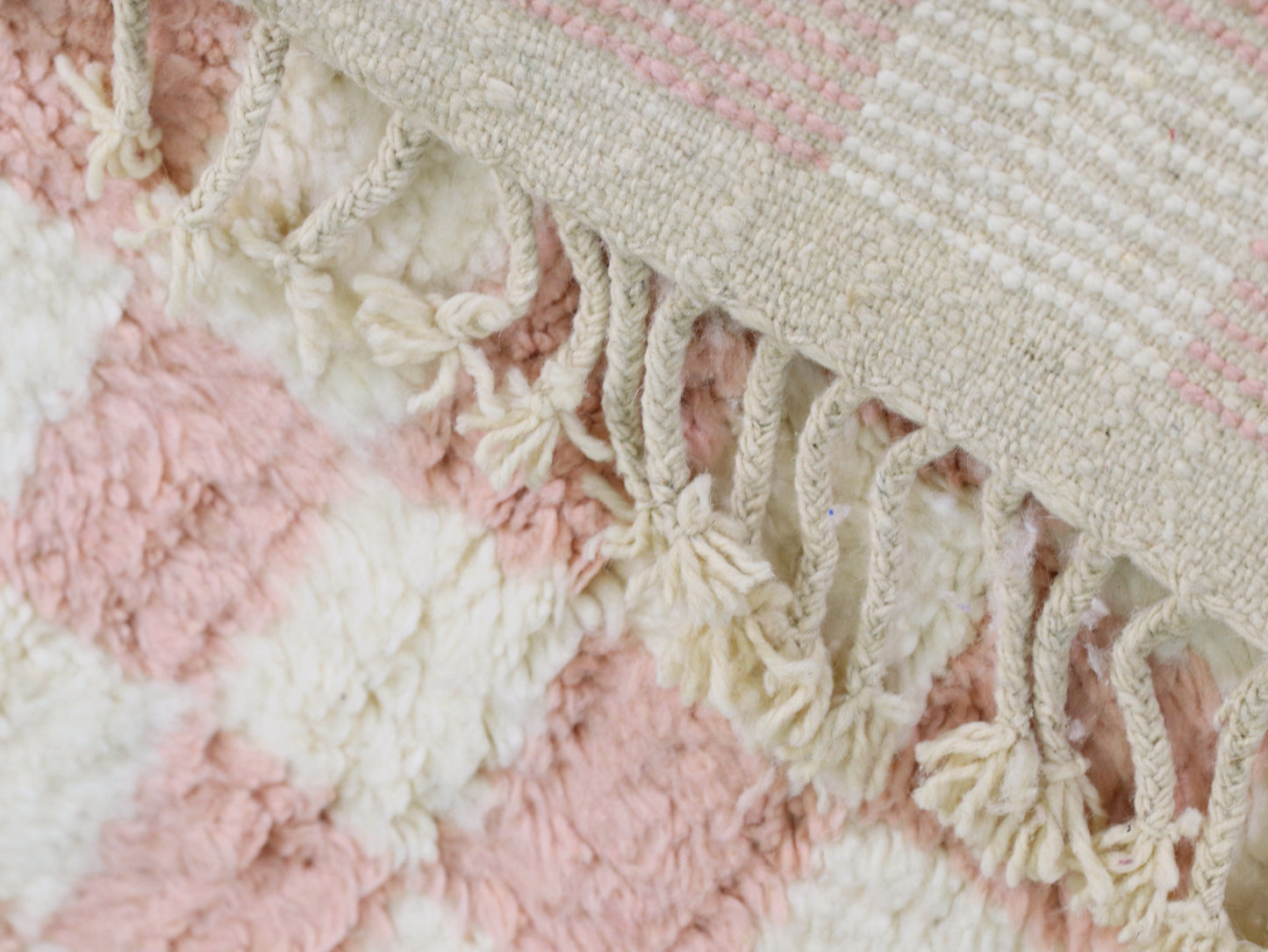 Handmade Moroccan Beni Ourain Checkered Rug 5x8 - A68