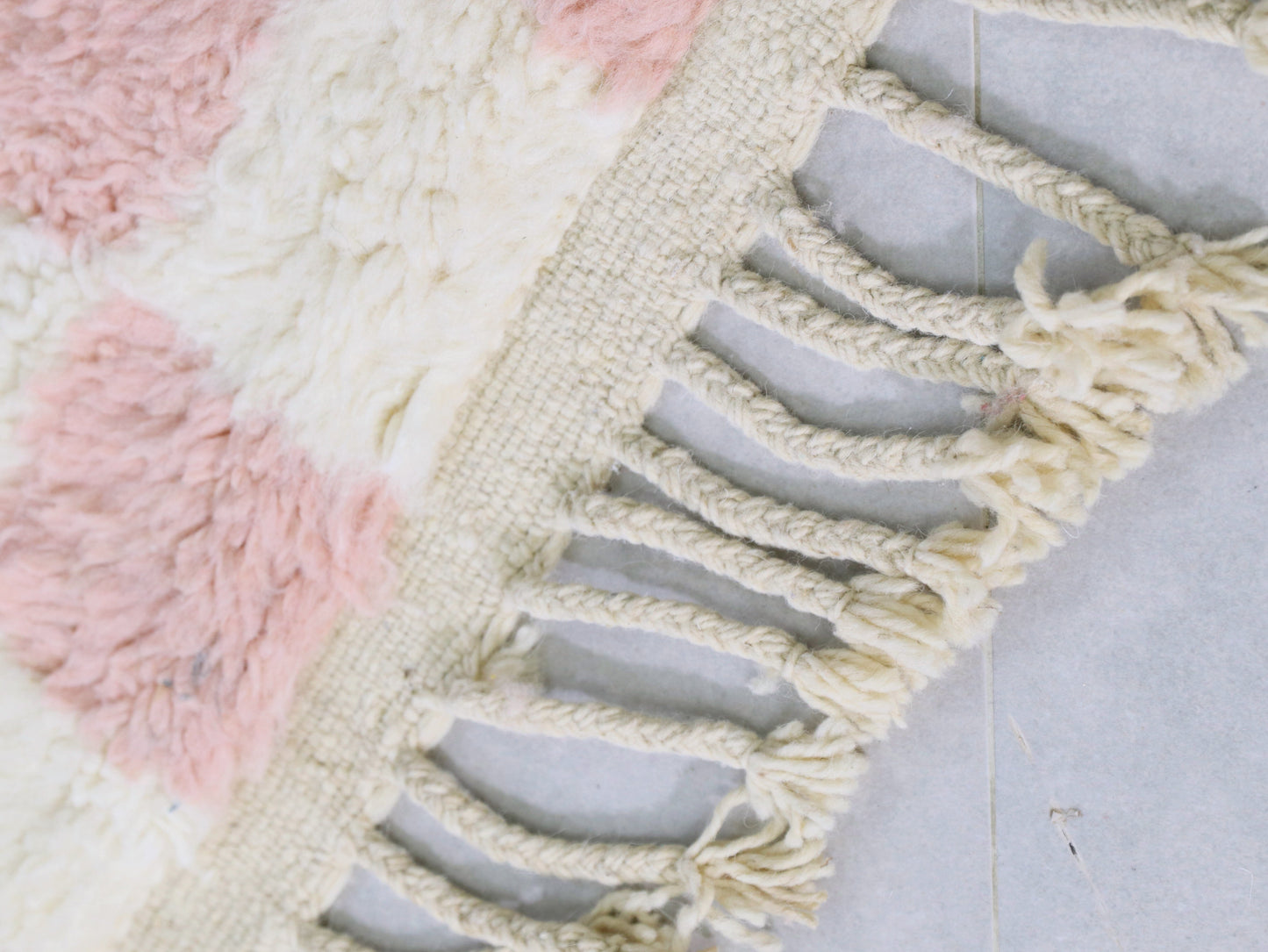 Handmade Moroccan Beni Ourain Checkered Rug 5x8 - A68