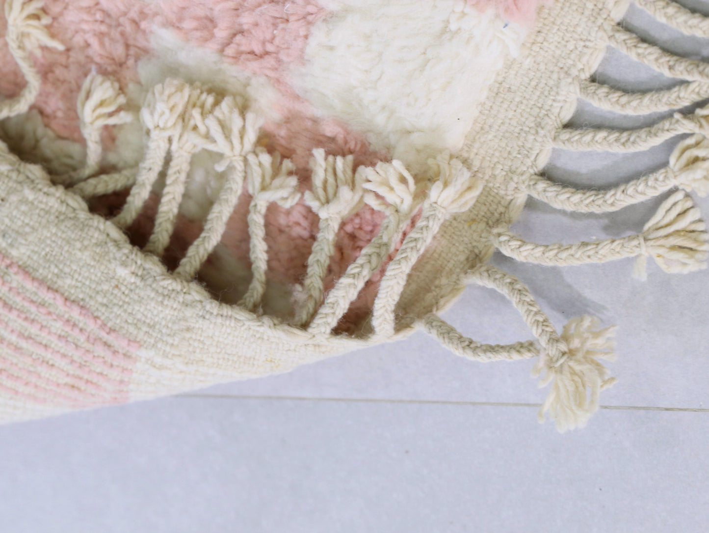 Handmade Moroccan Beni Ourain Checkered Rug 5x8 - A68