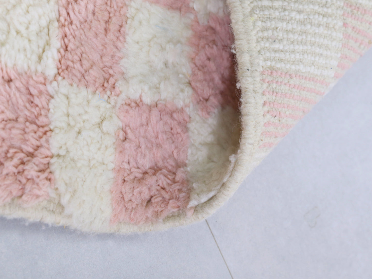 Handmade Moroccan Beni Ourain Checkered Rug 5x8 - A68