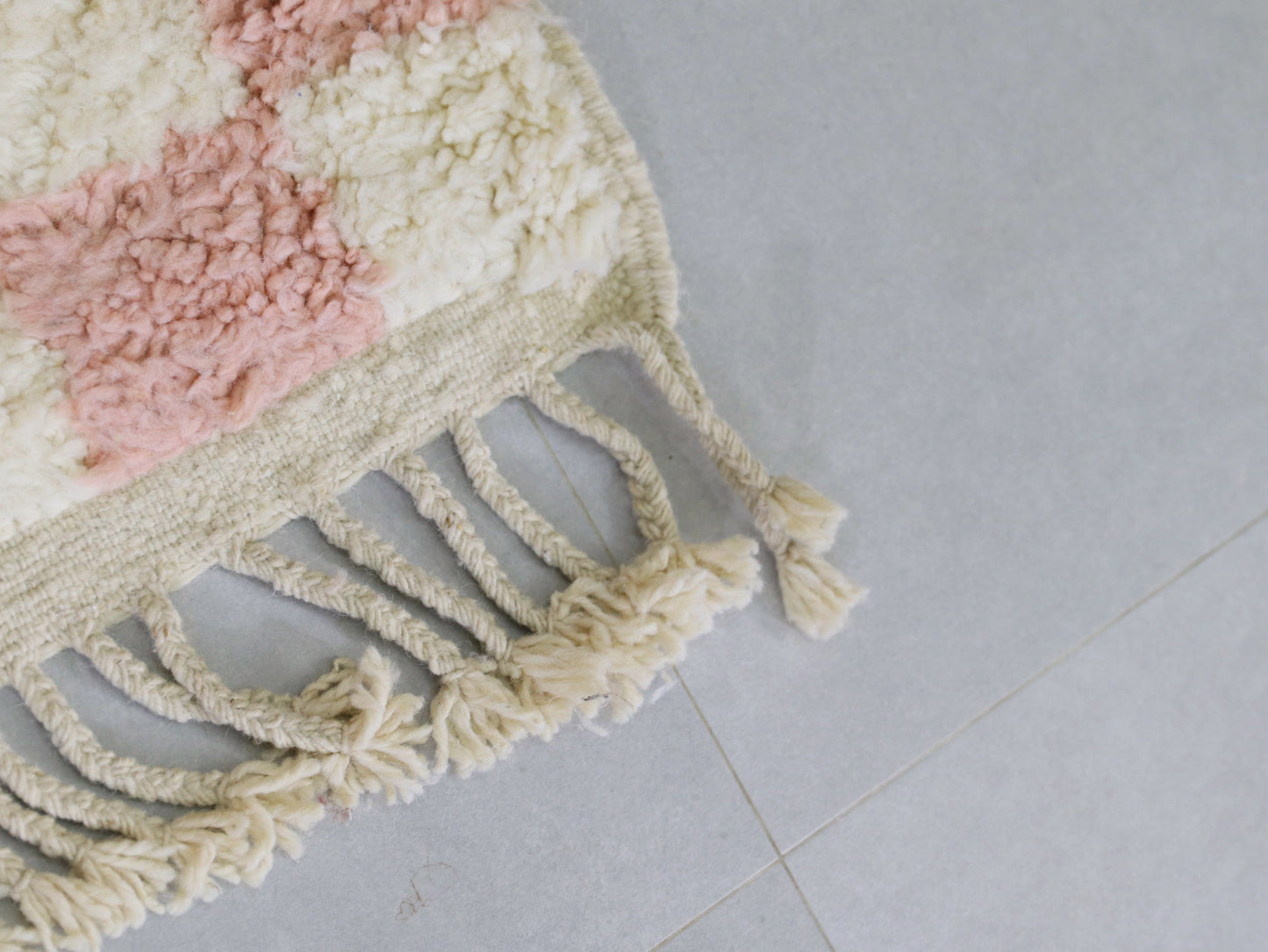 Handmade Moroccan Beni Ourain Checkered Rug 5x8 - A68