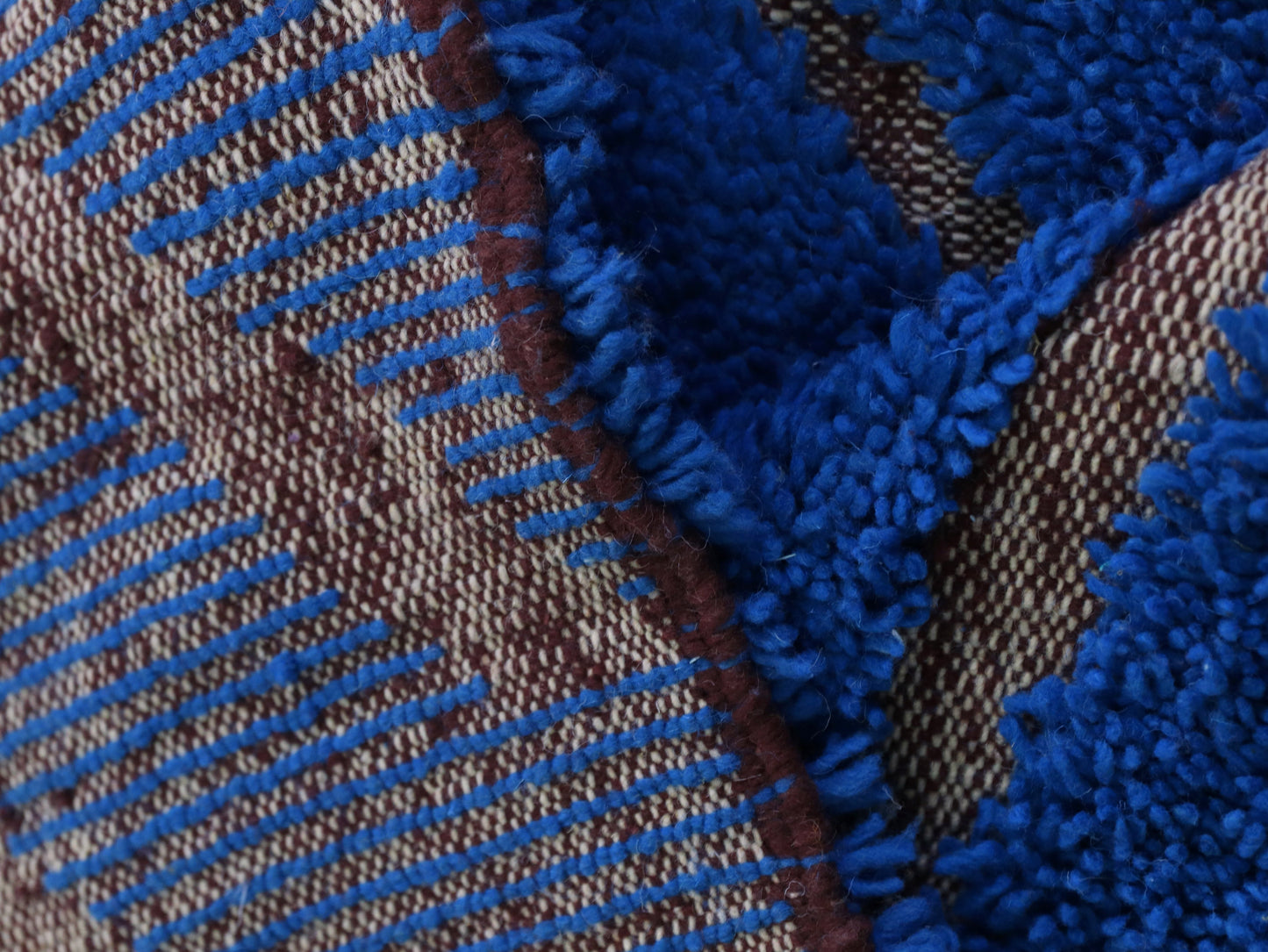 Blue Moroccan Rug - Handmade Wool Berber Carpet 4x6 - A97