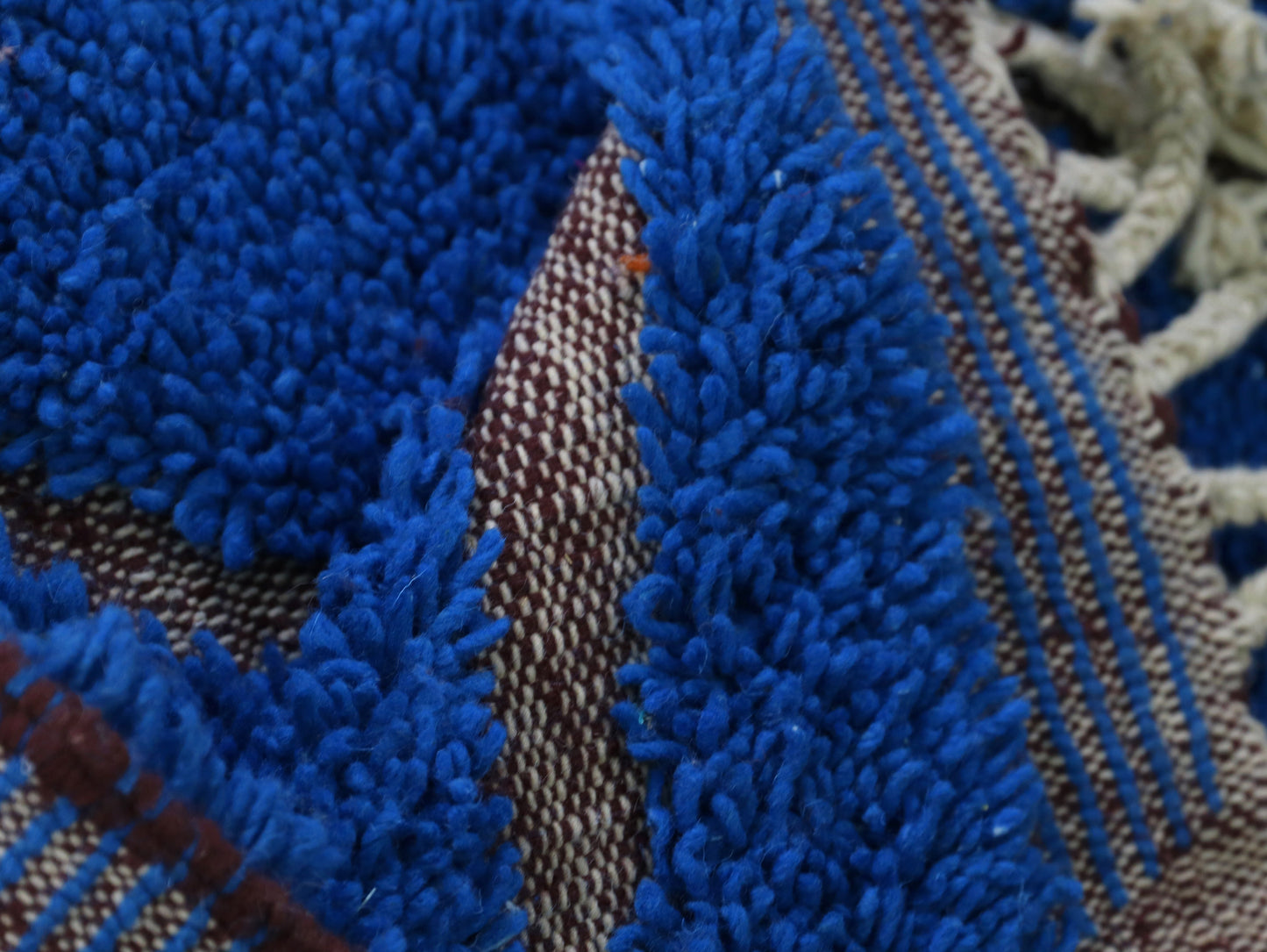 Blue Moroccan Rug - Handmade Wool Berber Carpet 4x6 - A97
