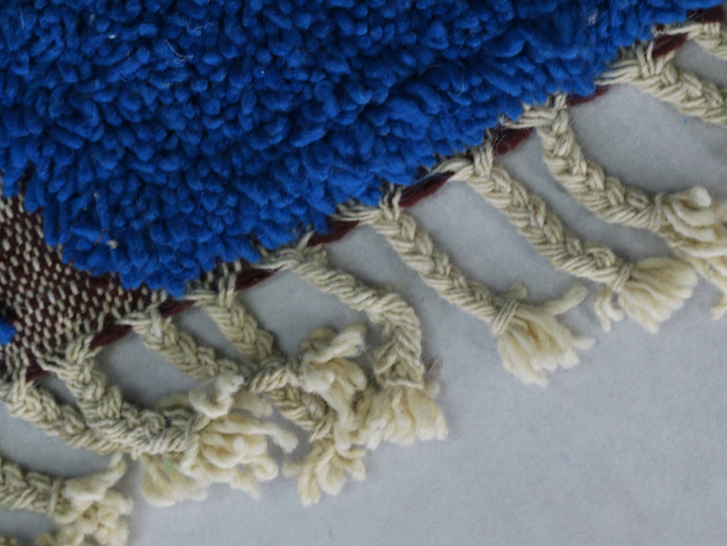 Blue Moroccan Rug - Handmade Wool Berber Carpet 4x6 - A97