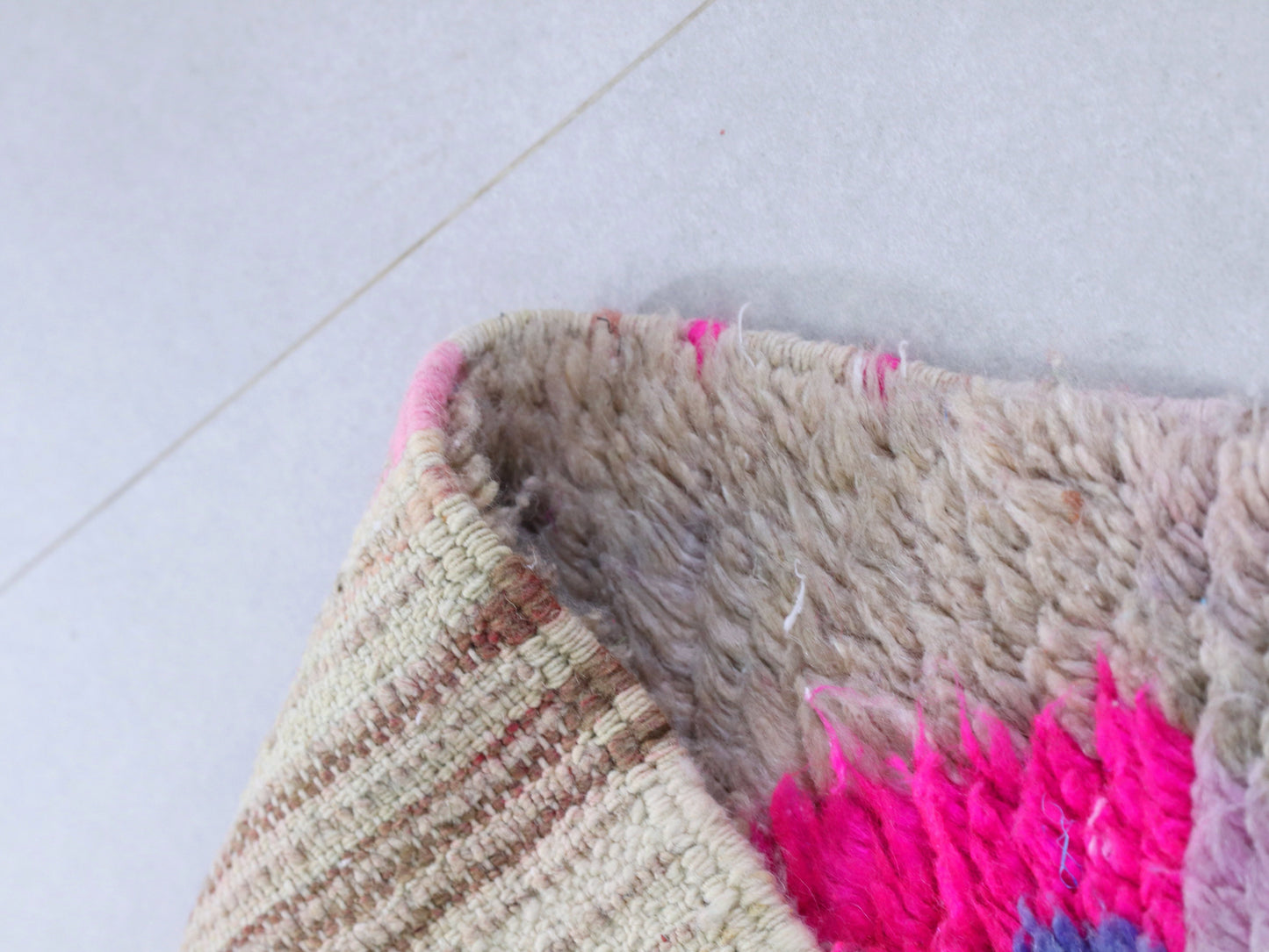 Colorful Handmade Wool Berber rug 6x9 - A96