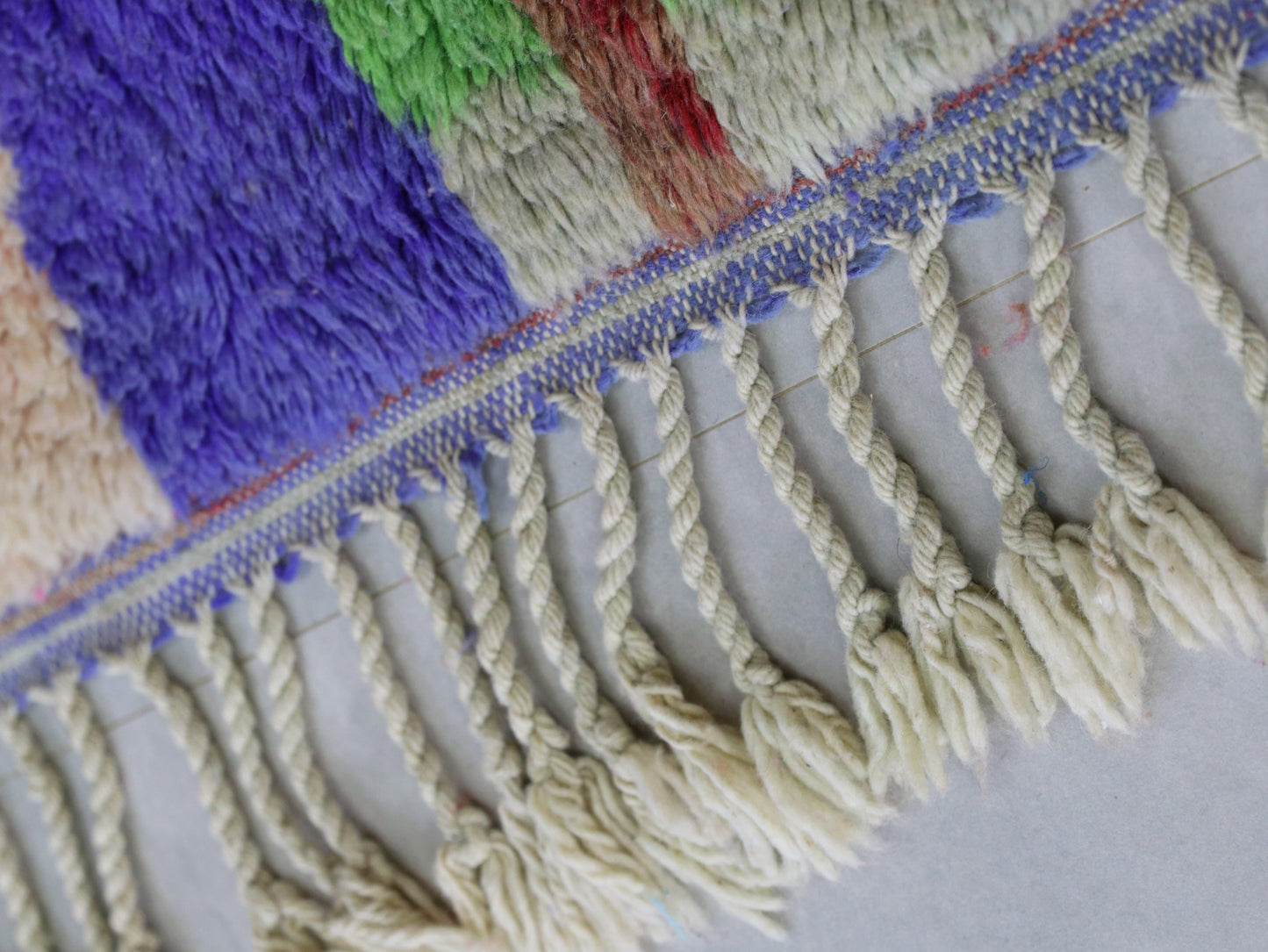 Colorful Handmade Wool Berber rug 6x9 - A96