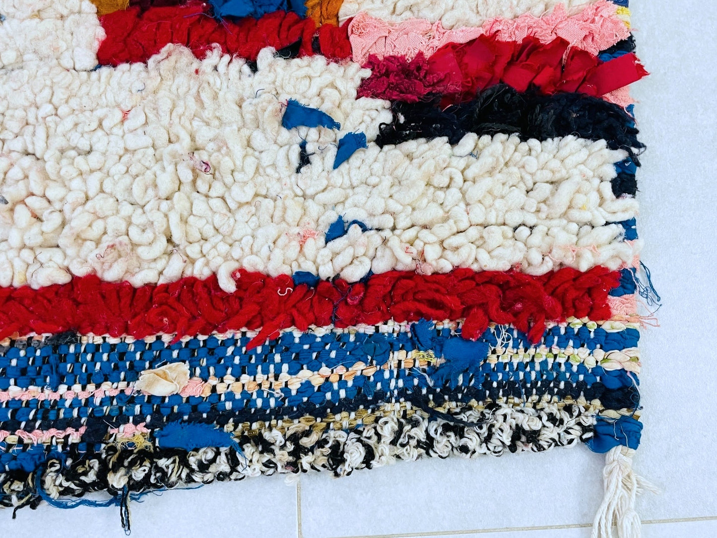 Moroccan Boucherouite Rug 2x4 ft - N7212