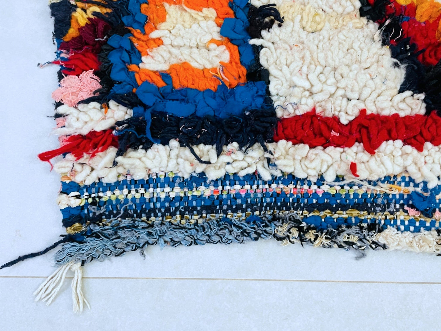 Moroccan Boucherouite Rug 2x4 ft - N7212