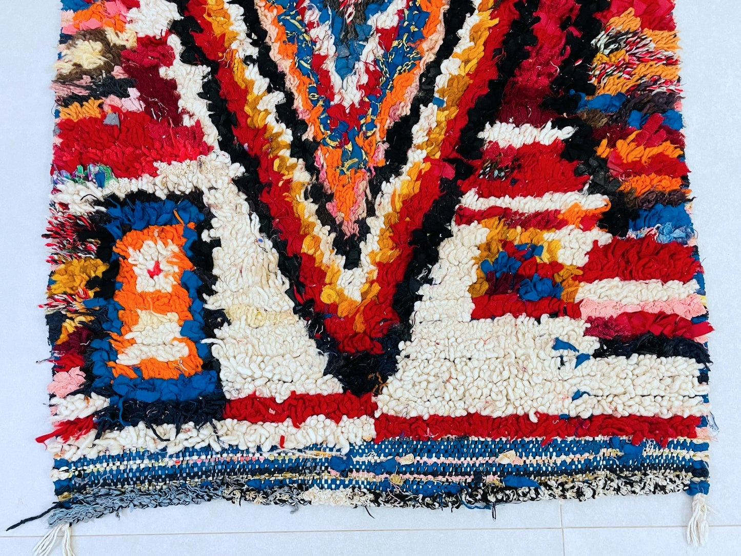 Moroccan Boucherouite Rug 2x4 ft - N7212