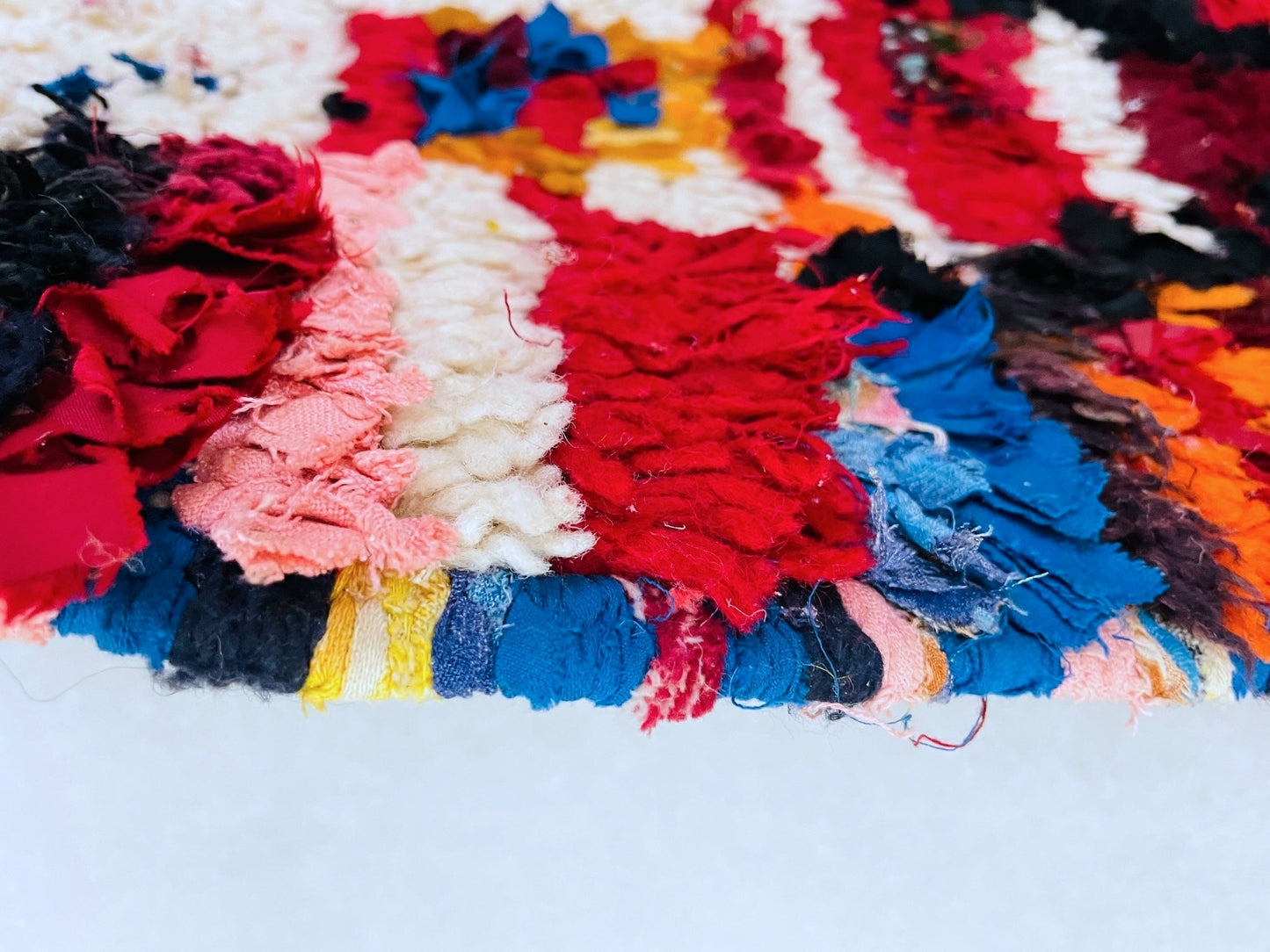 Moroccan Boucherouite Rug 2x4 ft - N7212