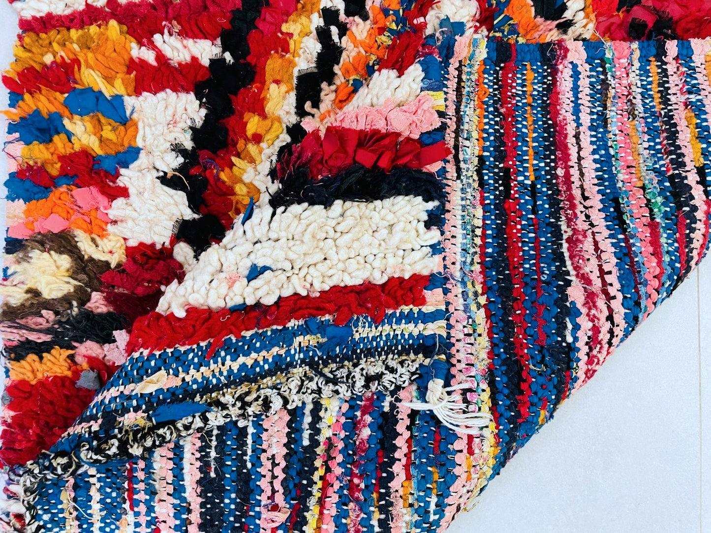 Moroccan Boucherouite Rug 2x4 ft - N7212