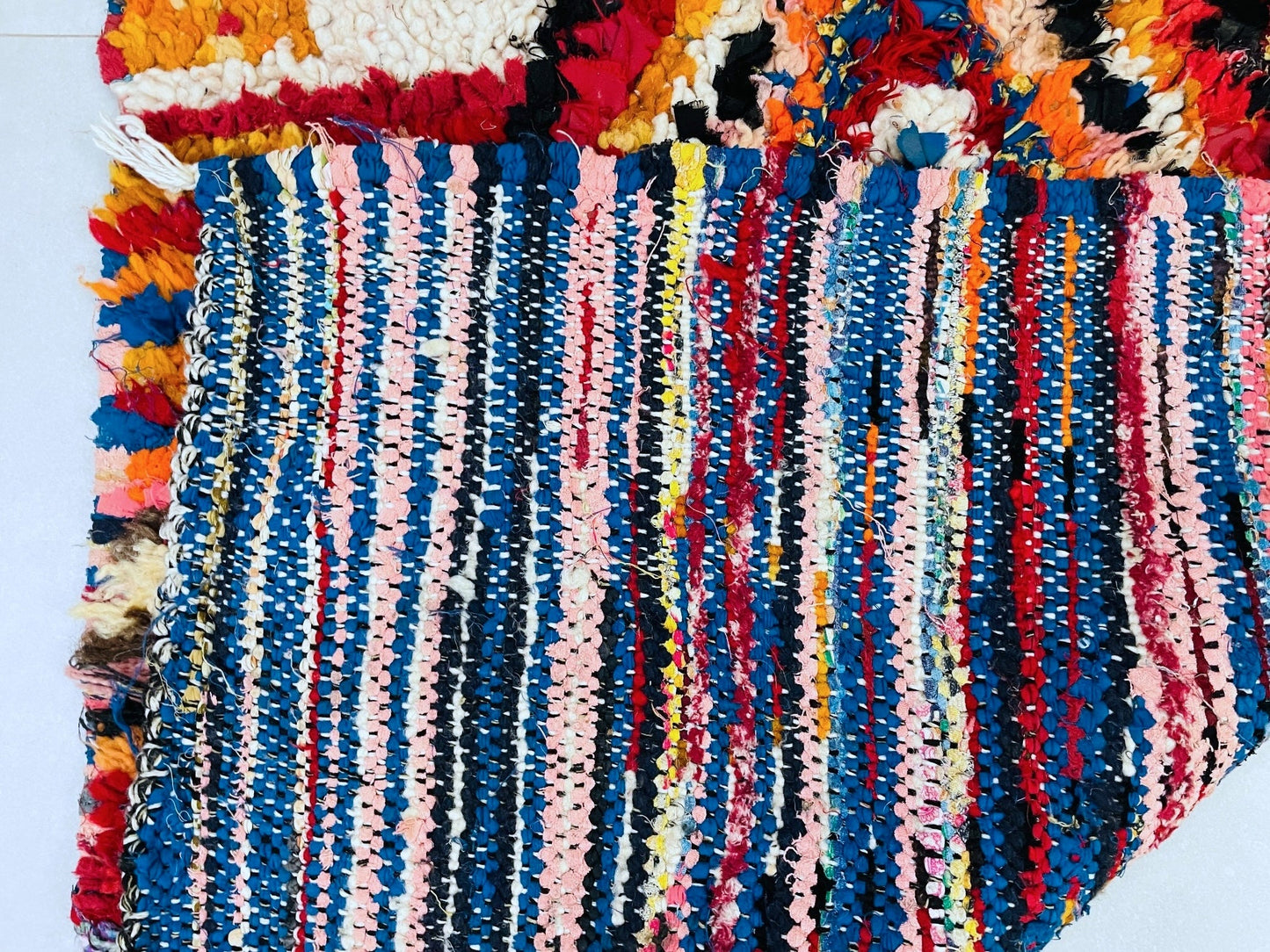 Moroccan Boucherouite Rug 2x4 ft - N7212