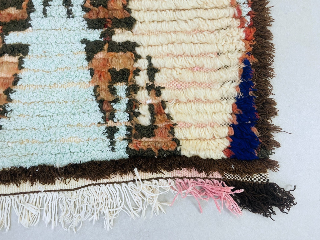 Vintage Moroccan Boucherouite Rug  3x6 ft - BN9