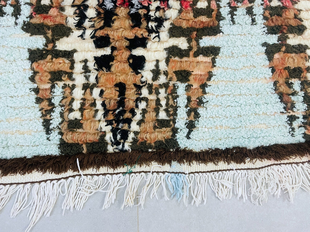Vintage Moroccan Boucherouite Rug  3x6 ft - BN9