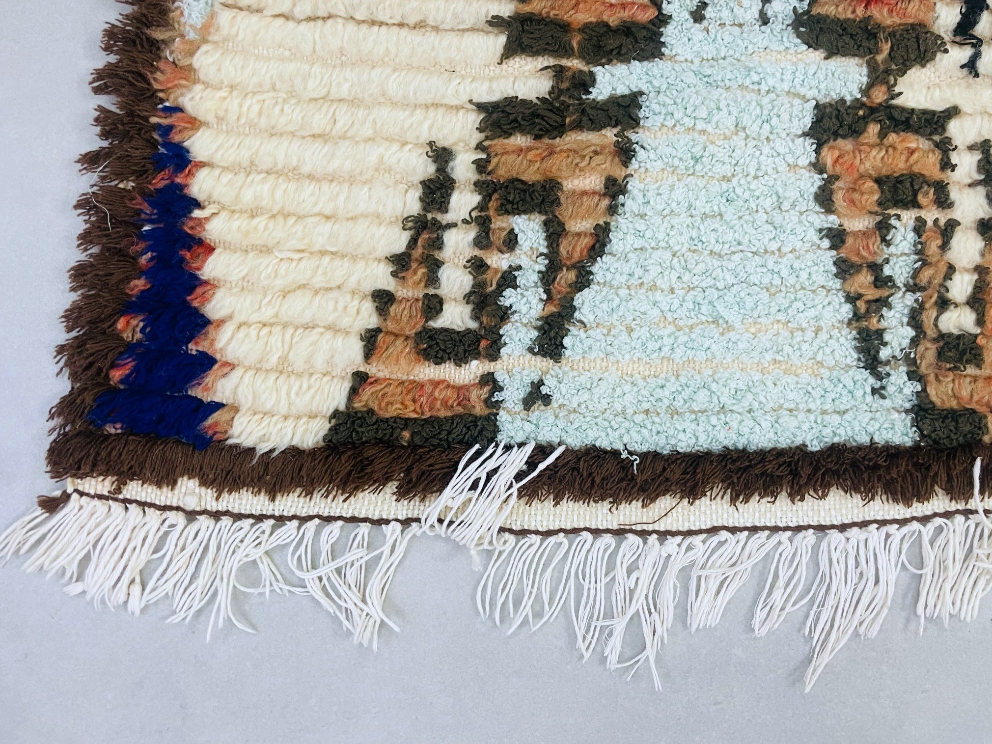 Vintage Moroccan Boucherouite Rug  3x6 ft - BN9