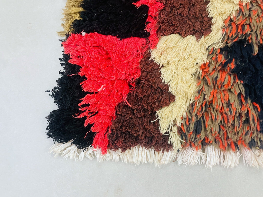 Vintage Moroccan Boucherouite Rug  2x6 ft - BN7
