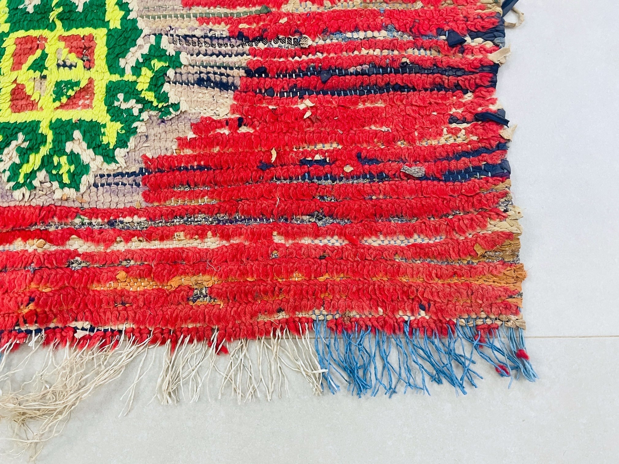 Vintage Moroccan Boucherouite Rug  3x5 ft - BN6