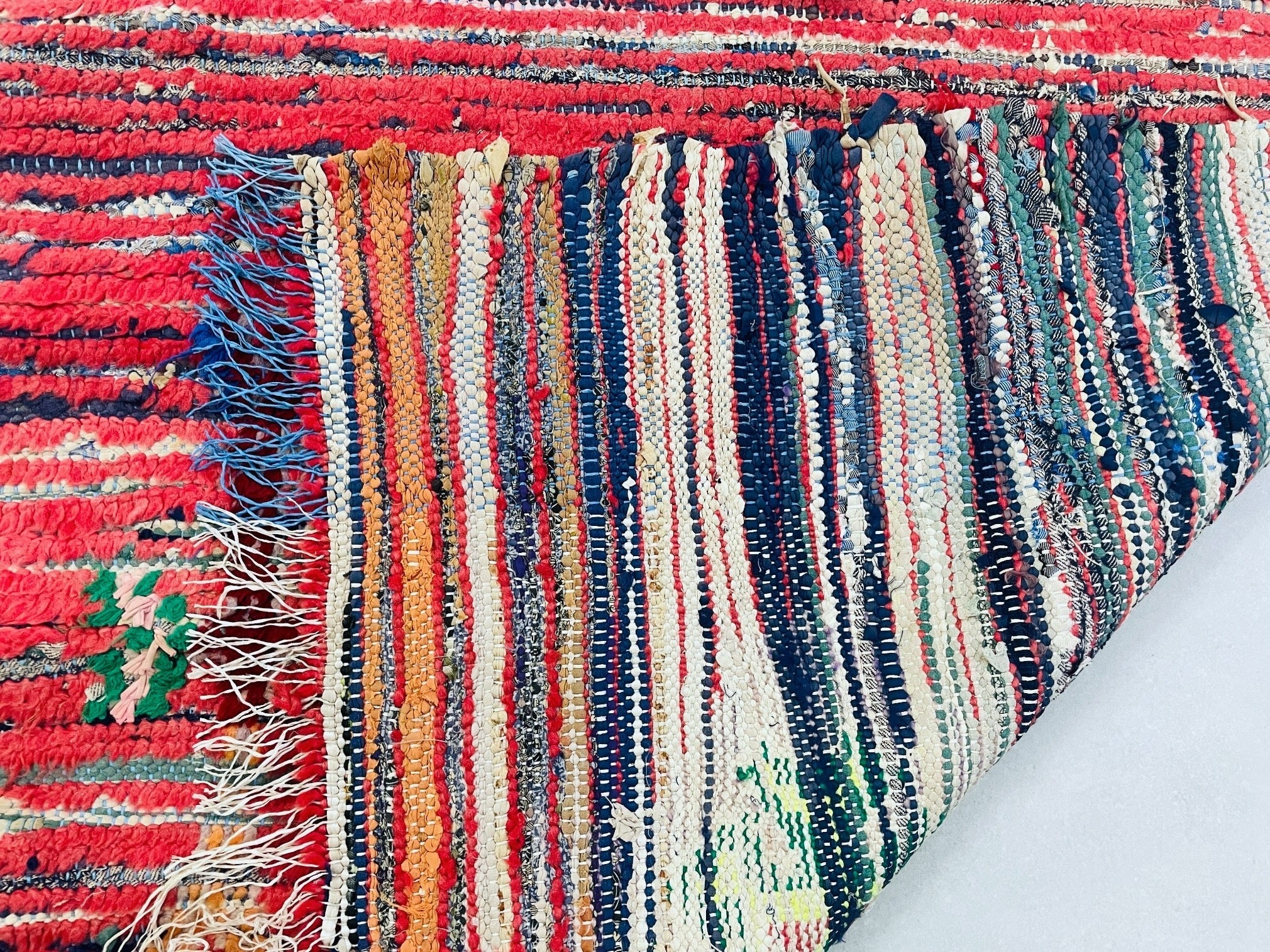 Vintage Moroccan Boucherouite Rug  3x5 ft - BN6