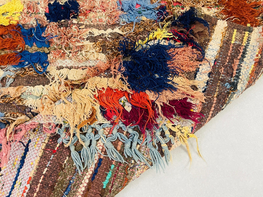 Vintage Moroccan Boucherouite Rug  3x6 ft - BN2