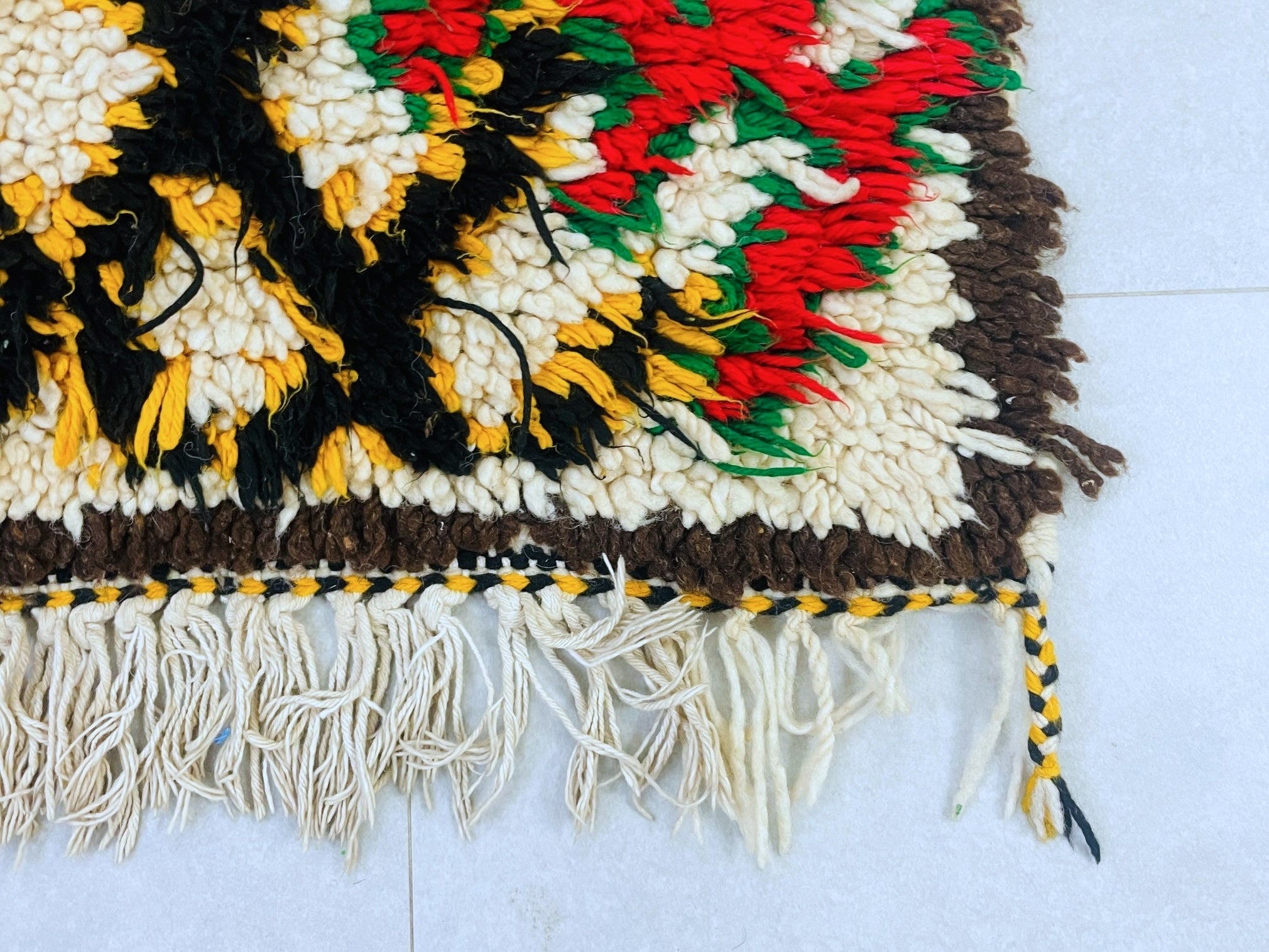 Vintage Moroccan Boucherouite Rug  2x6 ft - BN3