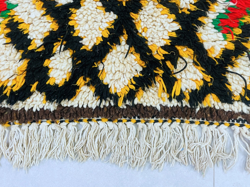 Vintage Moroccan Boucherouite Rug  2x6 ft - BN3