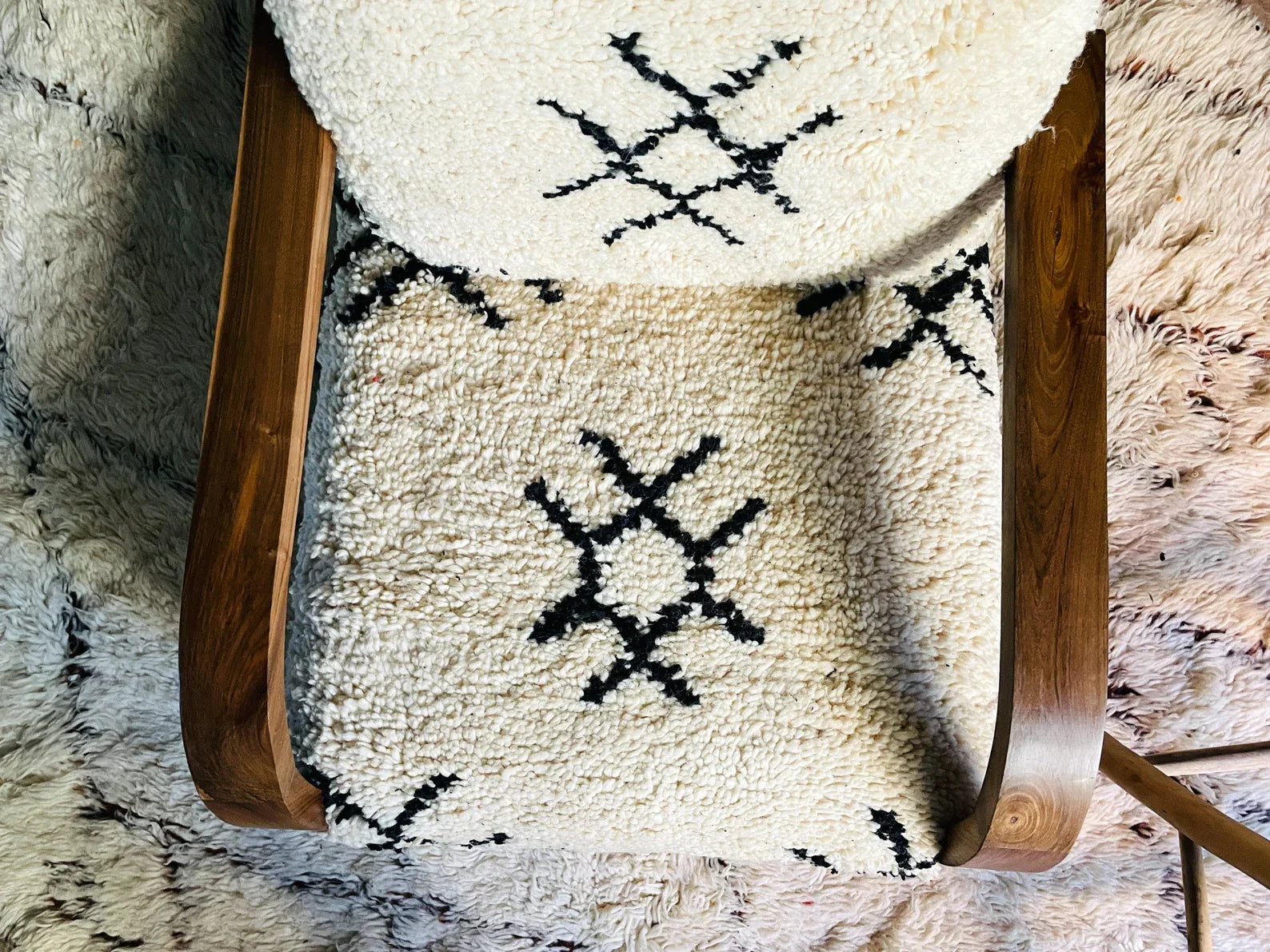 Custom walnut wood Chair