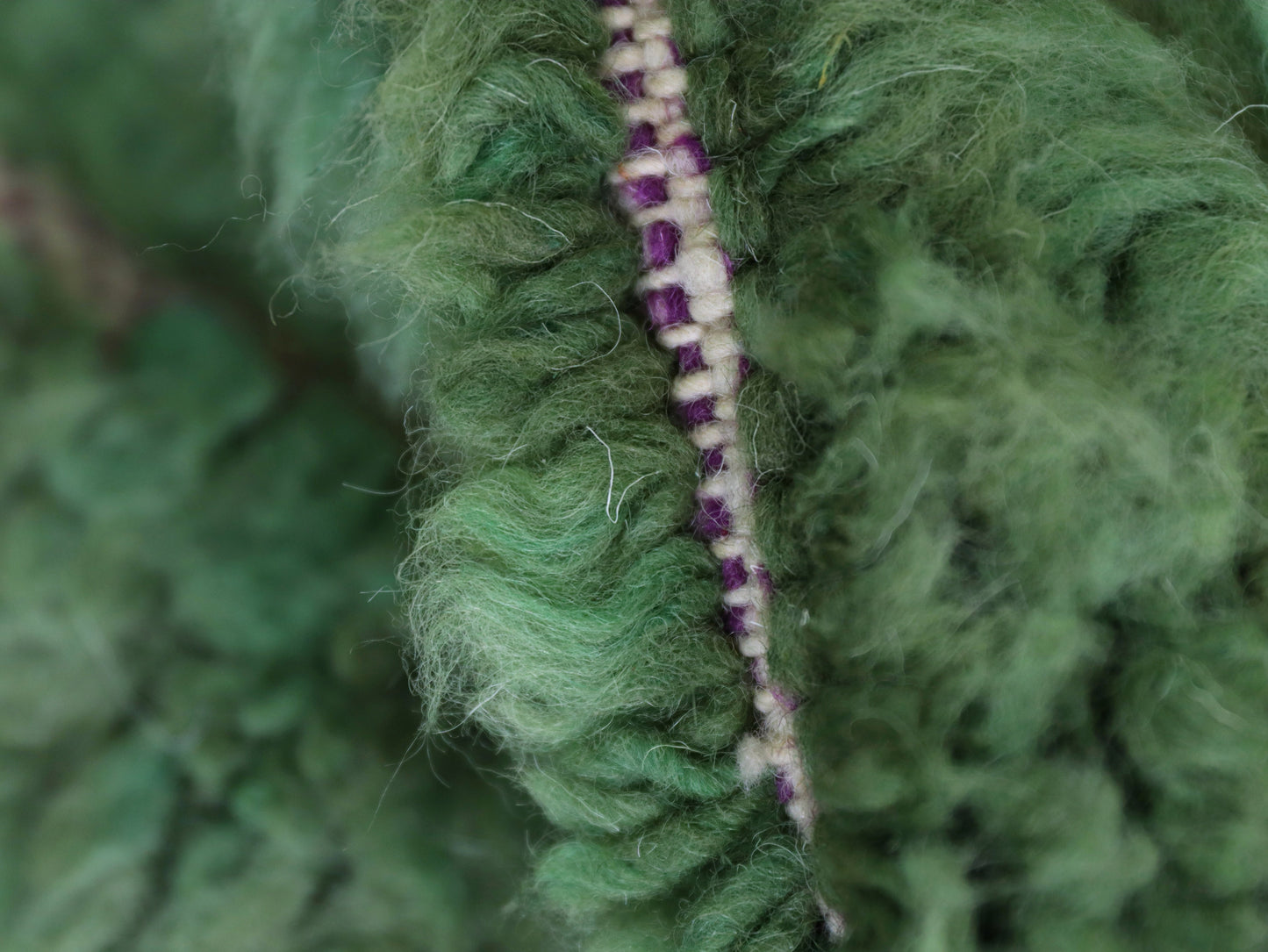 Green Beni Ourain Rug - Handmade Moroccan Wool Carpet 6x9 - A95