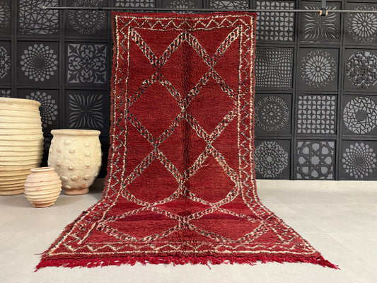 Red vintage rug - F69