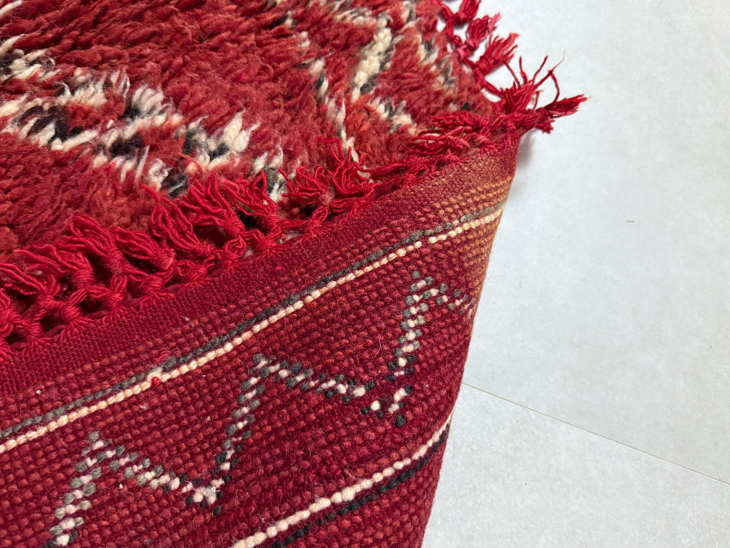 Red vintage rug - F69