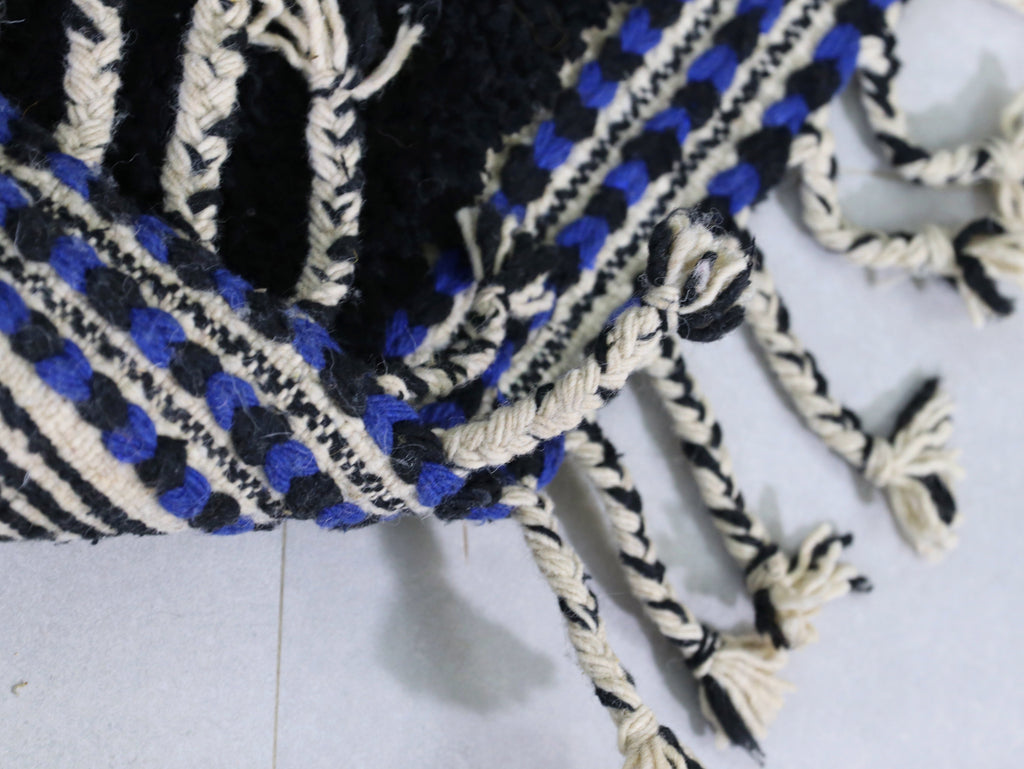 Black Beni Ourain rug 3x4 - B3