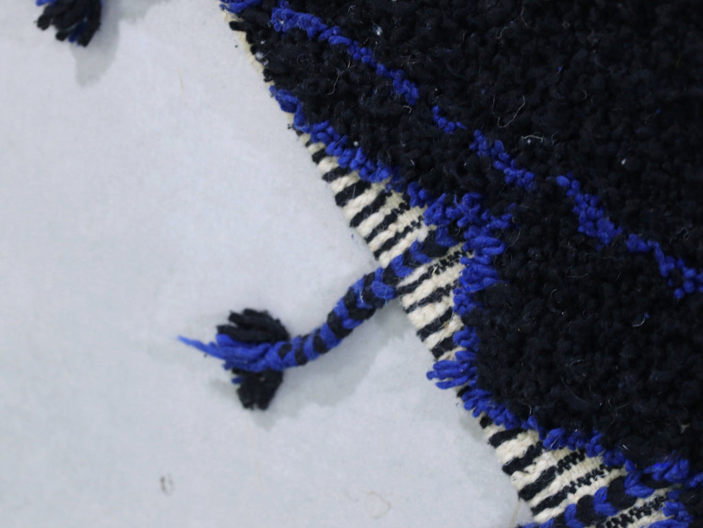 Black Beni Ourain rug 3x4 - B3