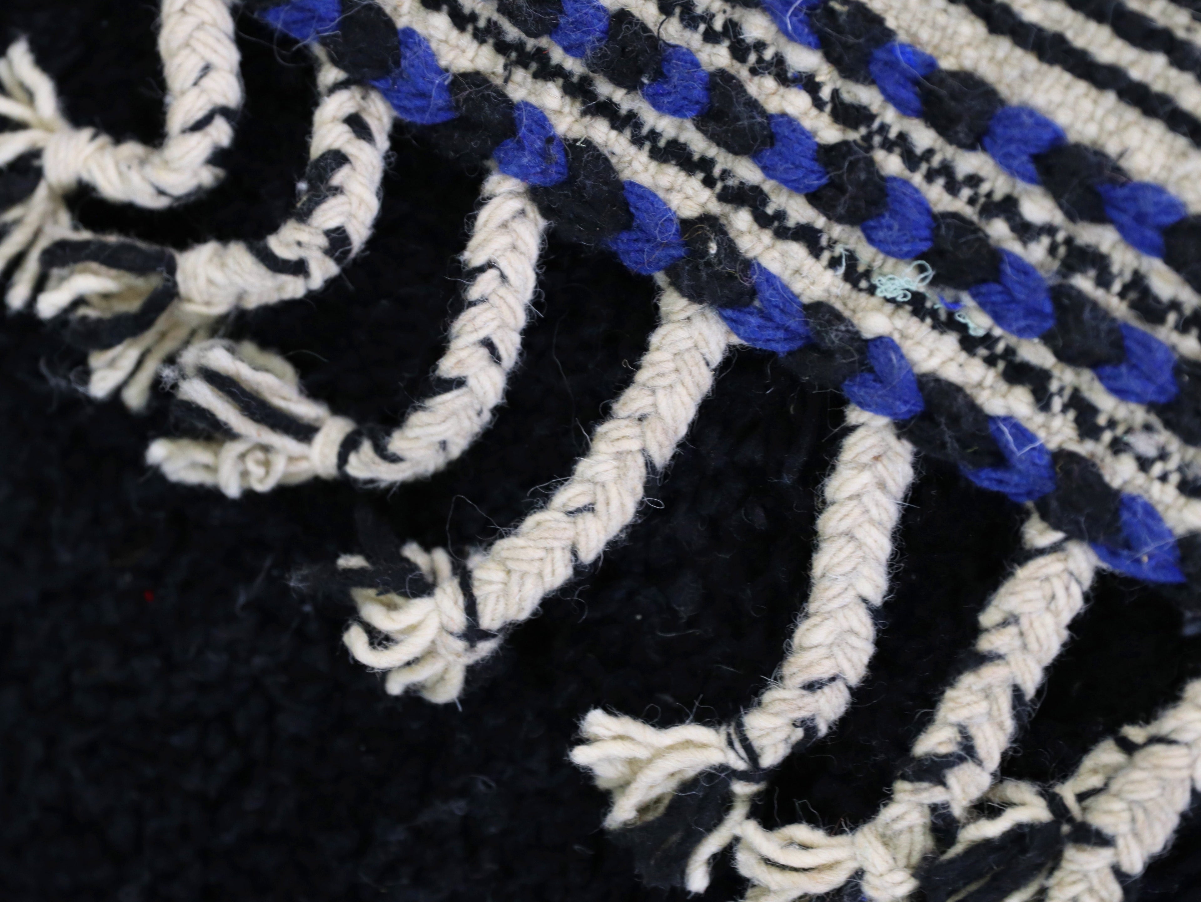 Black Beni Ourain rug 3x4 - B3