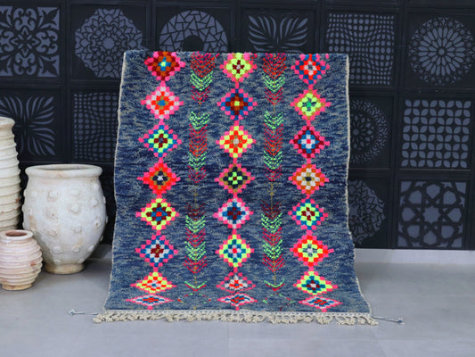 Beni Ourain Rug 5x6 – Handwoven Wool rug - A91