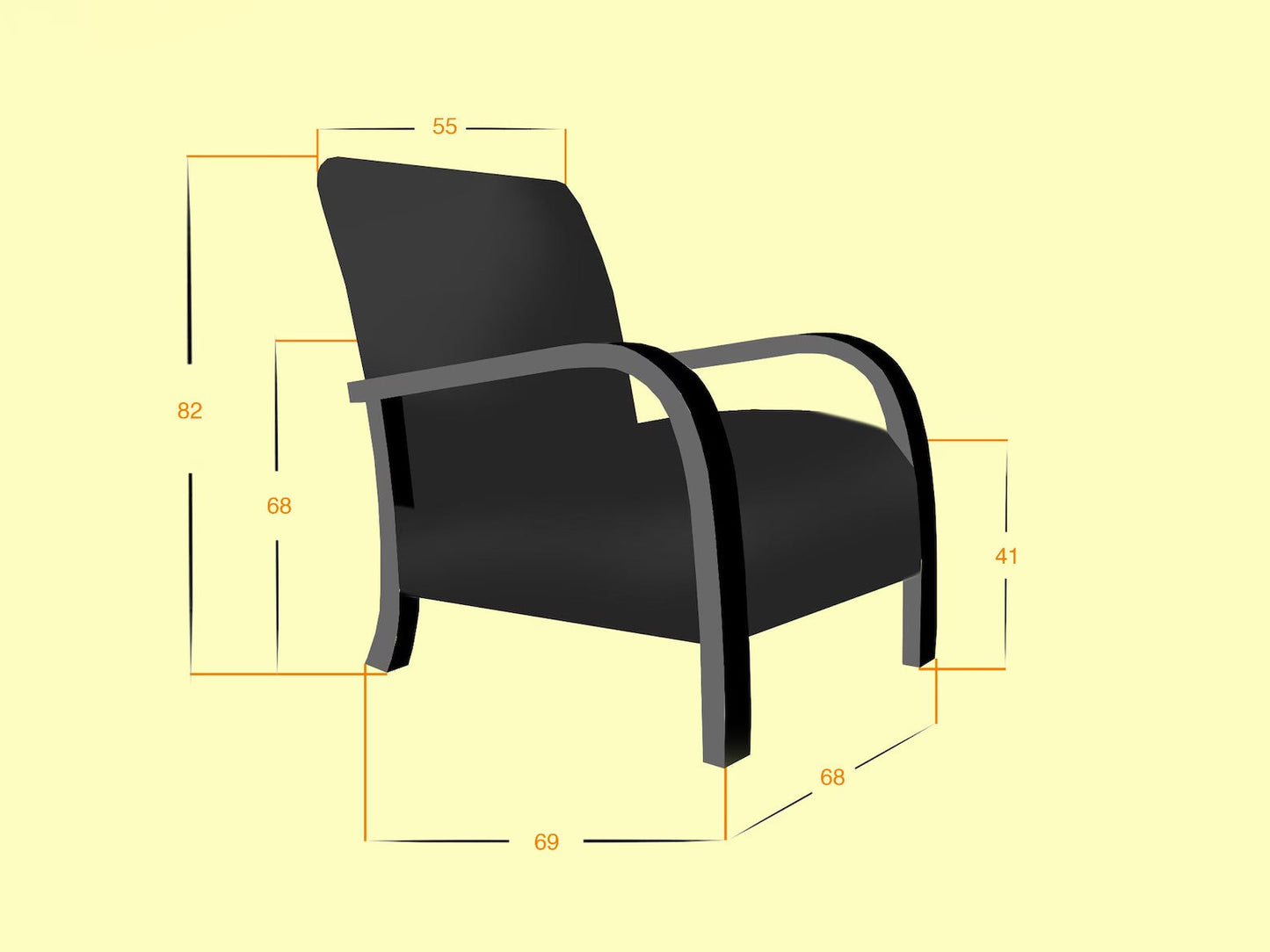Custom walnut wood Chair