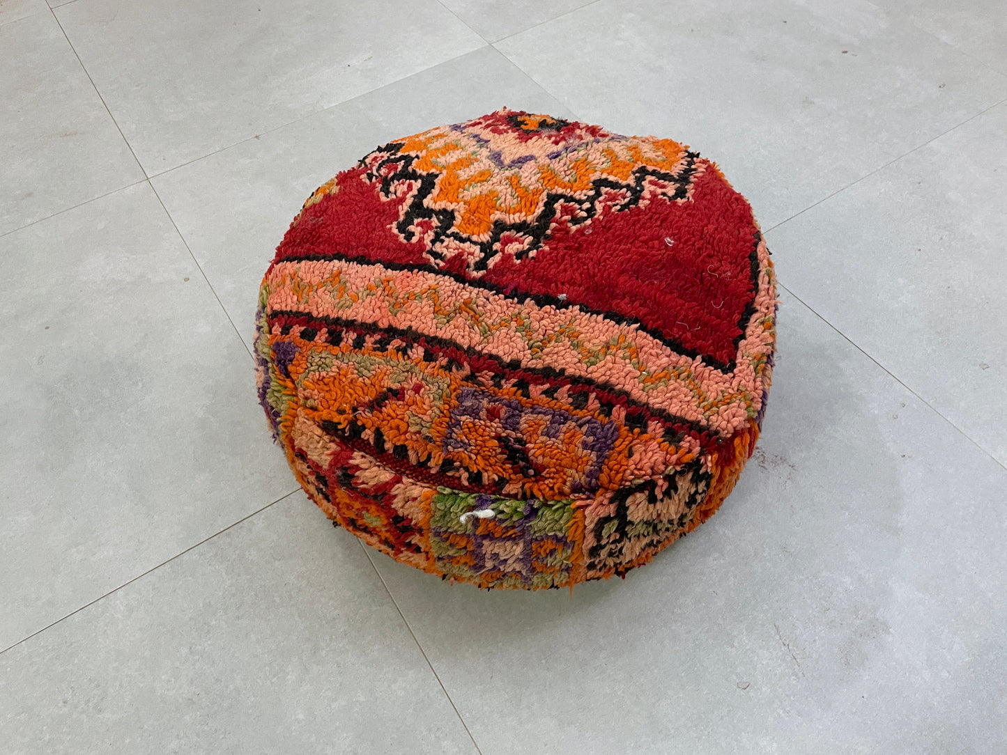 Round moroccan pouf cover - S4