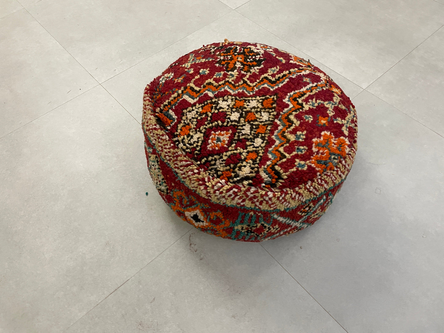 Round moroccan pouf cover - R56