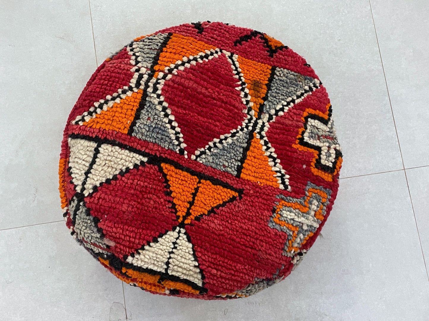Round moroccan pouf cover - S2