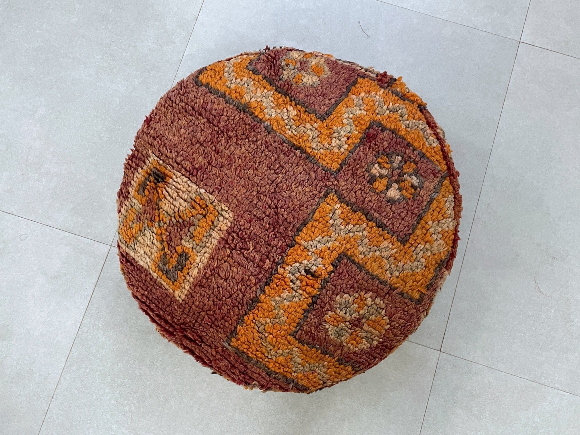Round moroccan pouf cover - R66